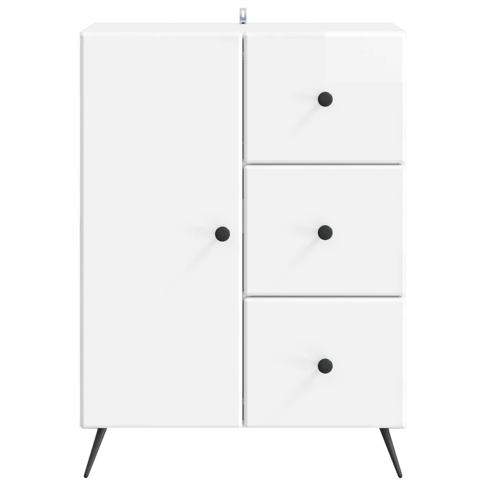 Buffet Blanc brillant 66 x 34,5 x 90 cm Bois d'ingénierie - XIOS