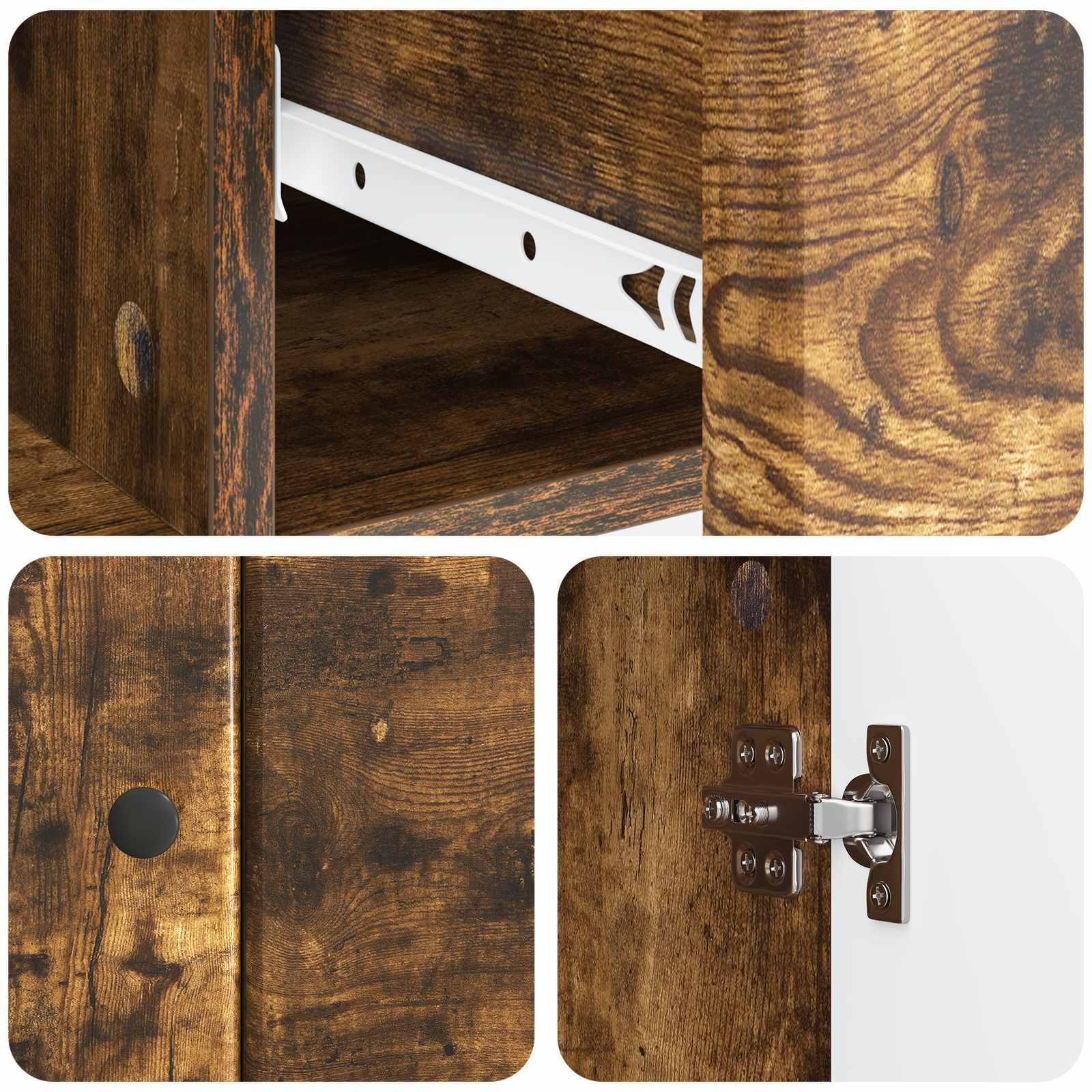 Buffet Chêne fumé 66 x 34,5 x 90 cm Bois d'ingénierie - XIOS