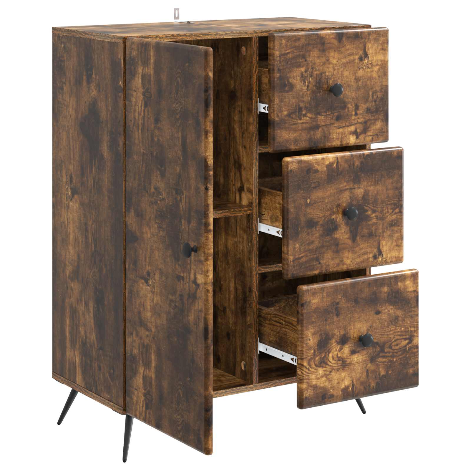 Buffet Chêne fumé 66 x 34,5 x 90 cm Bois d'ingénierie - XIOS