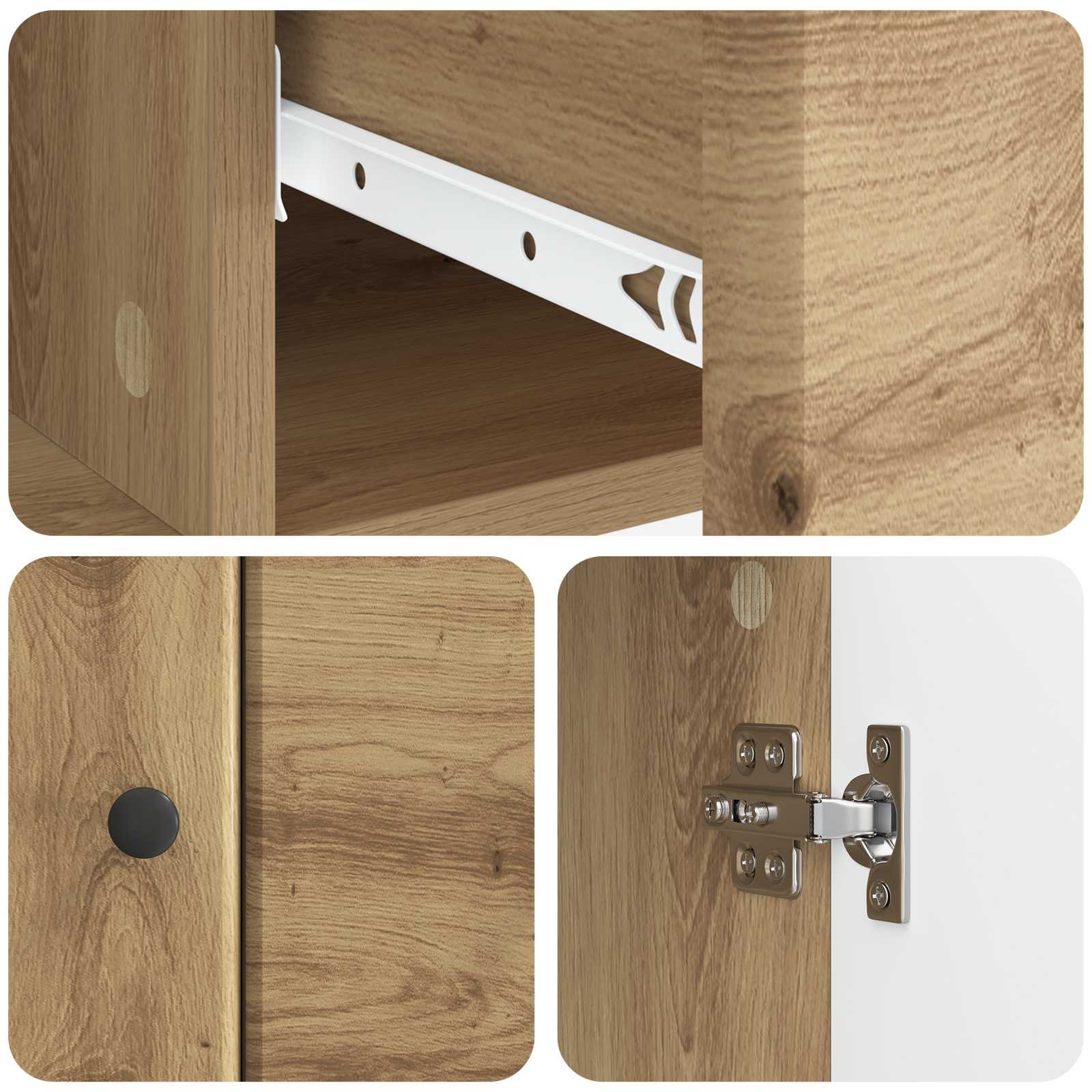 Buffet Chêne artisanal 66 x 34,5 x 90 cm Bois d'ingénierie - XIOS
