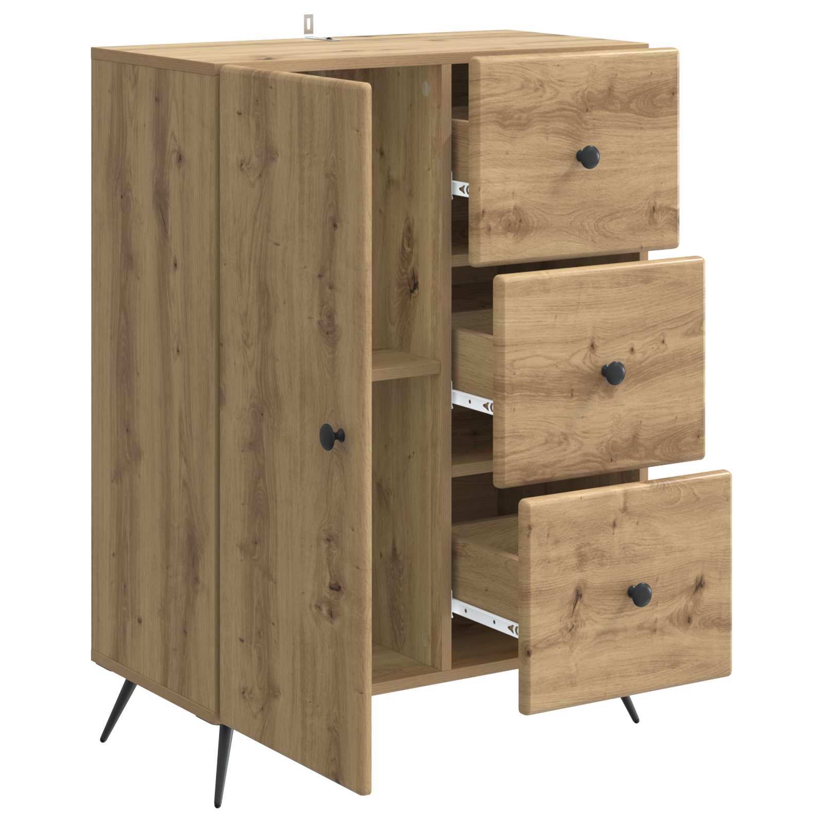 Buffet Chêne artisanal 66 x 34,5 x 90 cm Bois d'ingénierie - XIOS