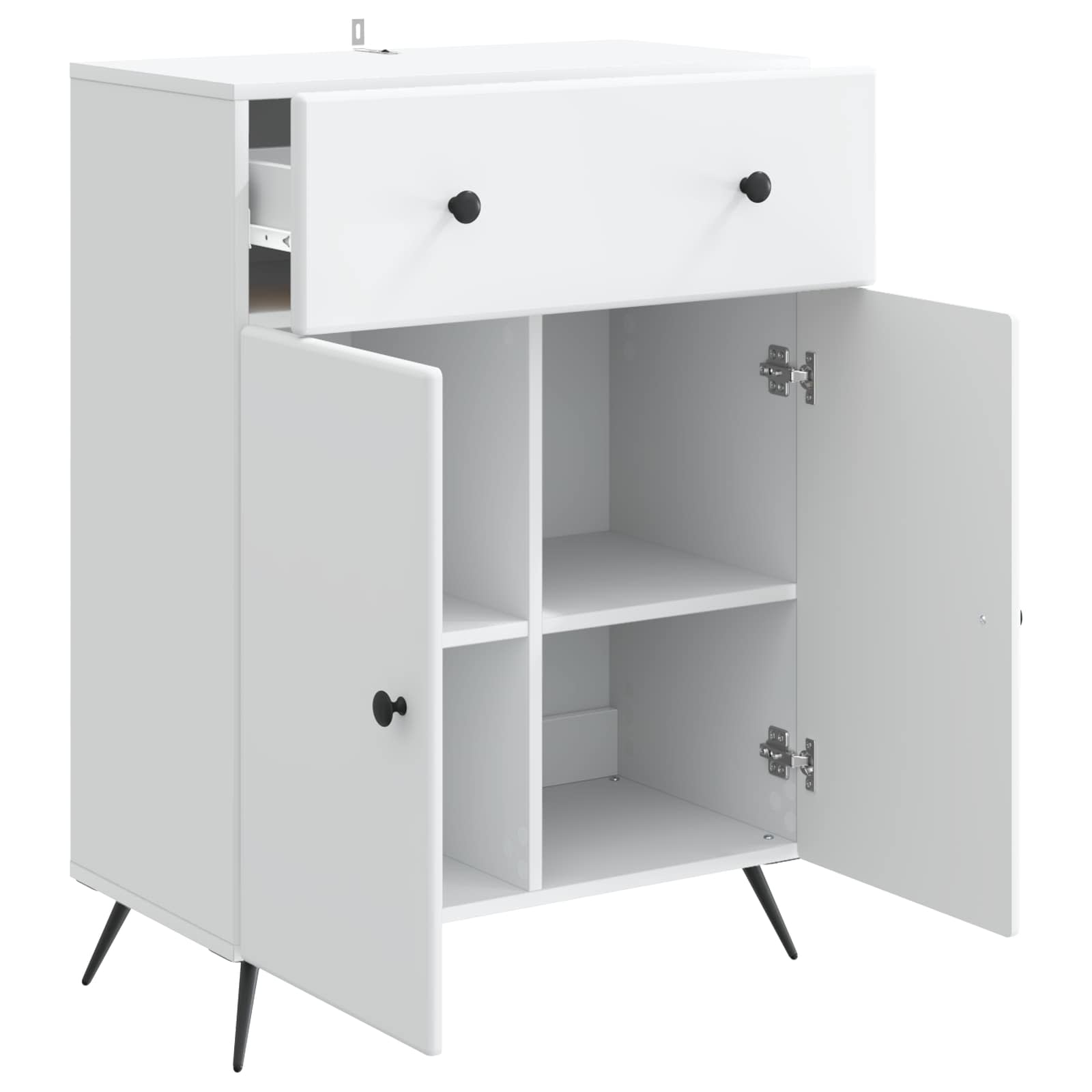 Buffet avec tiroir Blanc 66 x 34,5 x 90 cm Bois d'ingénierie - XIOS