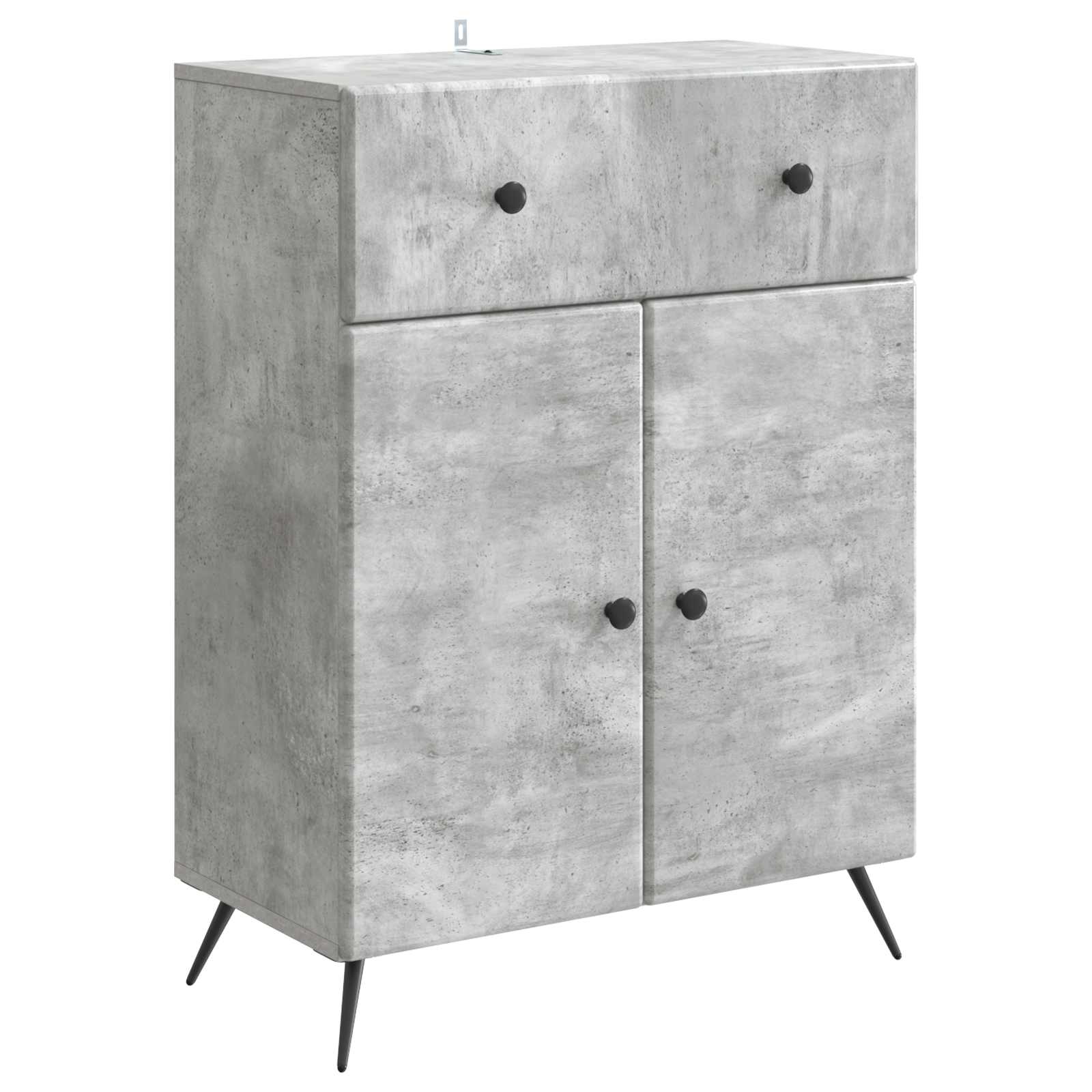 Buffet Gris béton 66 x 34,5 x 90 cm Bois d'ingénierie - XIOS