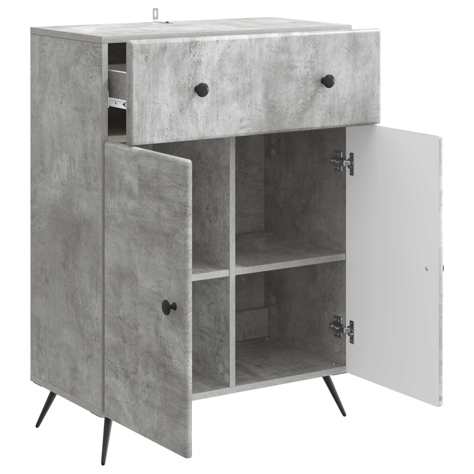 Buffet Gris béton 66 x 34,5 x 90 cm Bois d'ingénierie - XIOS