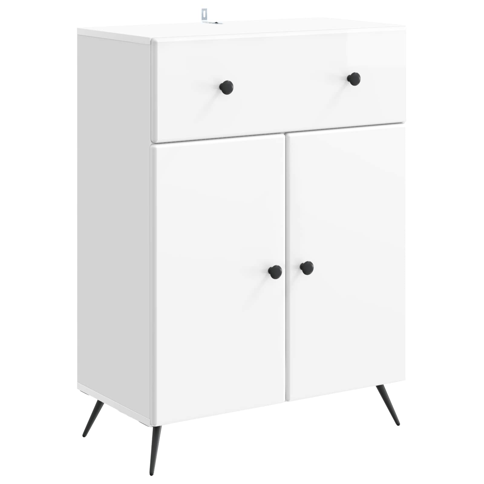 Buffet Blanc brillant 66 x 34,5 x 90 cm Bois d'ingénierie - XIOS