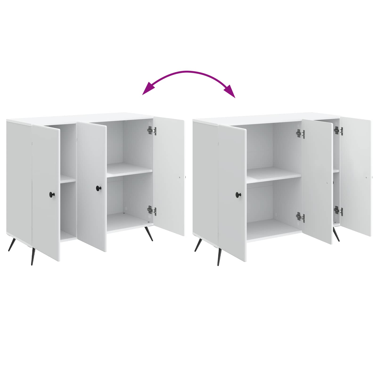 Buffet Blanc 89 x 34,5 x 80 cm Bois d'ingénierie - XIOS