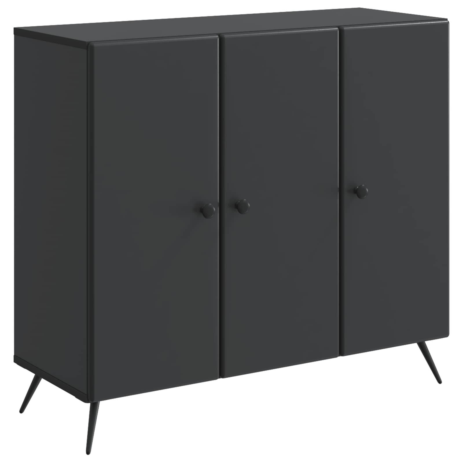 Buffet Noir 89 x 34,5 x 80 cm Bois d'ingénierie - XIOS