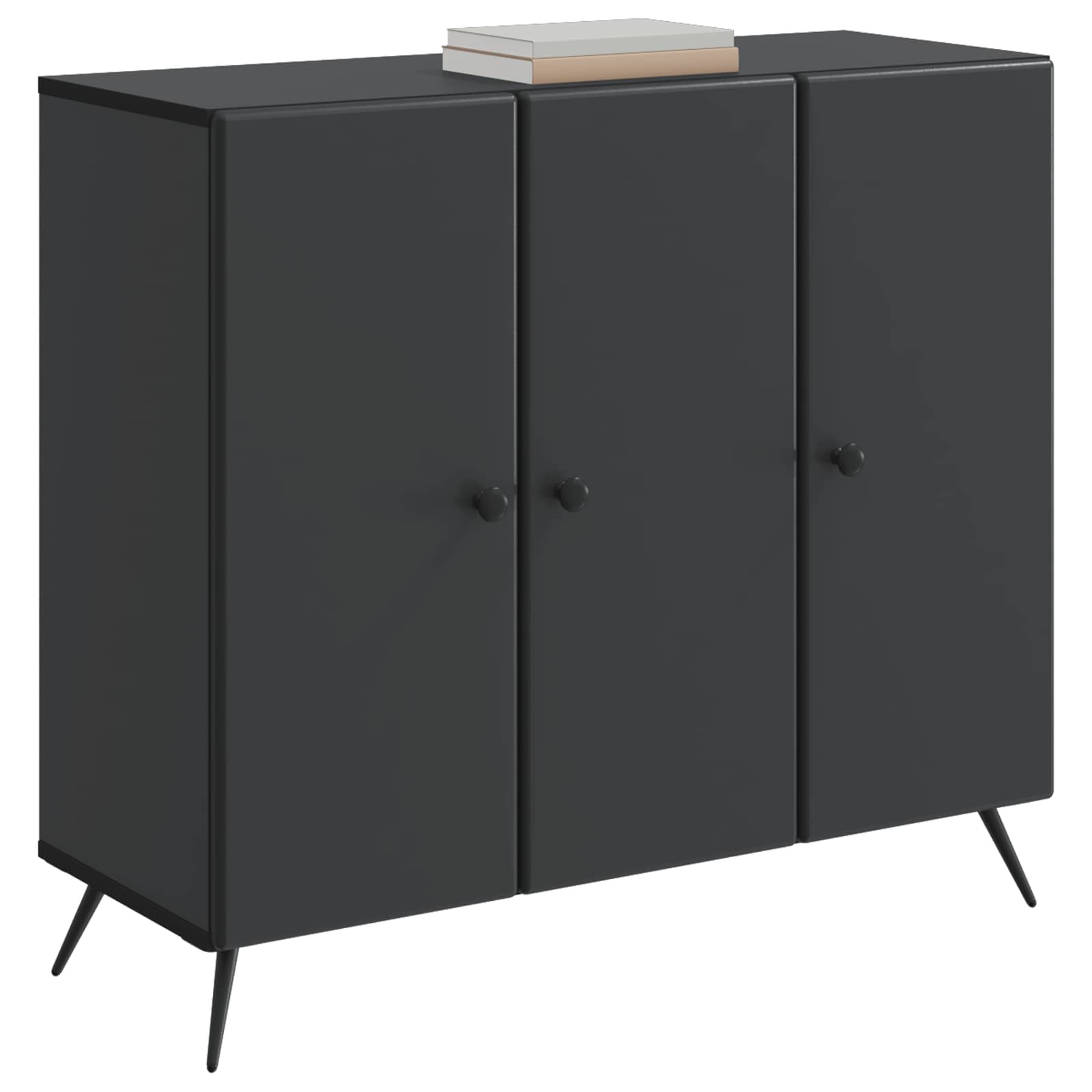 Buffet Noir 89 x 34,5 x 80 cm Bois d'ingénierie - XIOS
