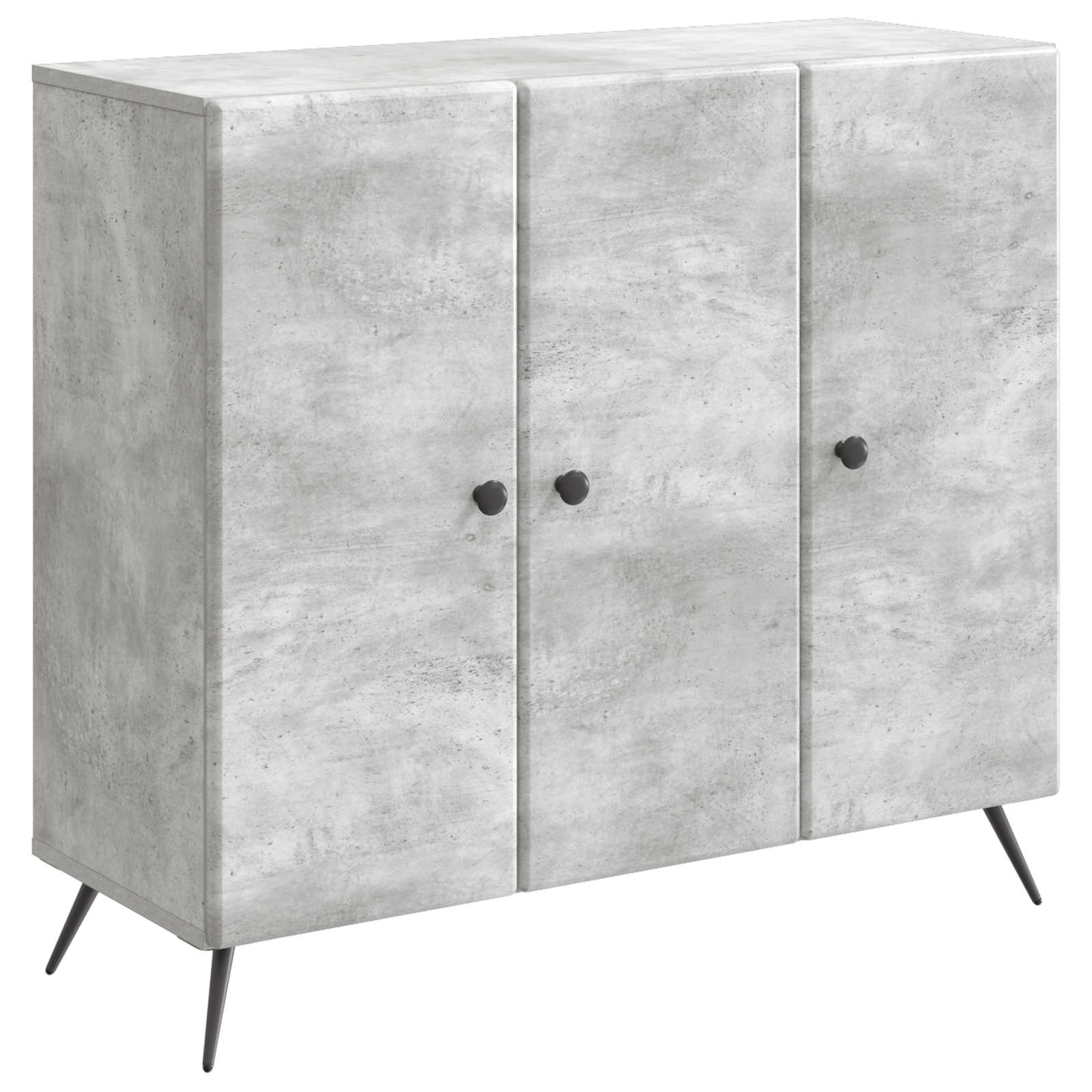 Buffet Gris béton 89 x 34,5 x 80 cm Bois d'ingénierie - XIOS