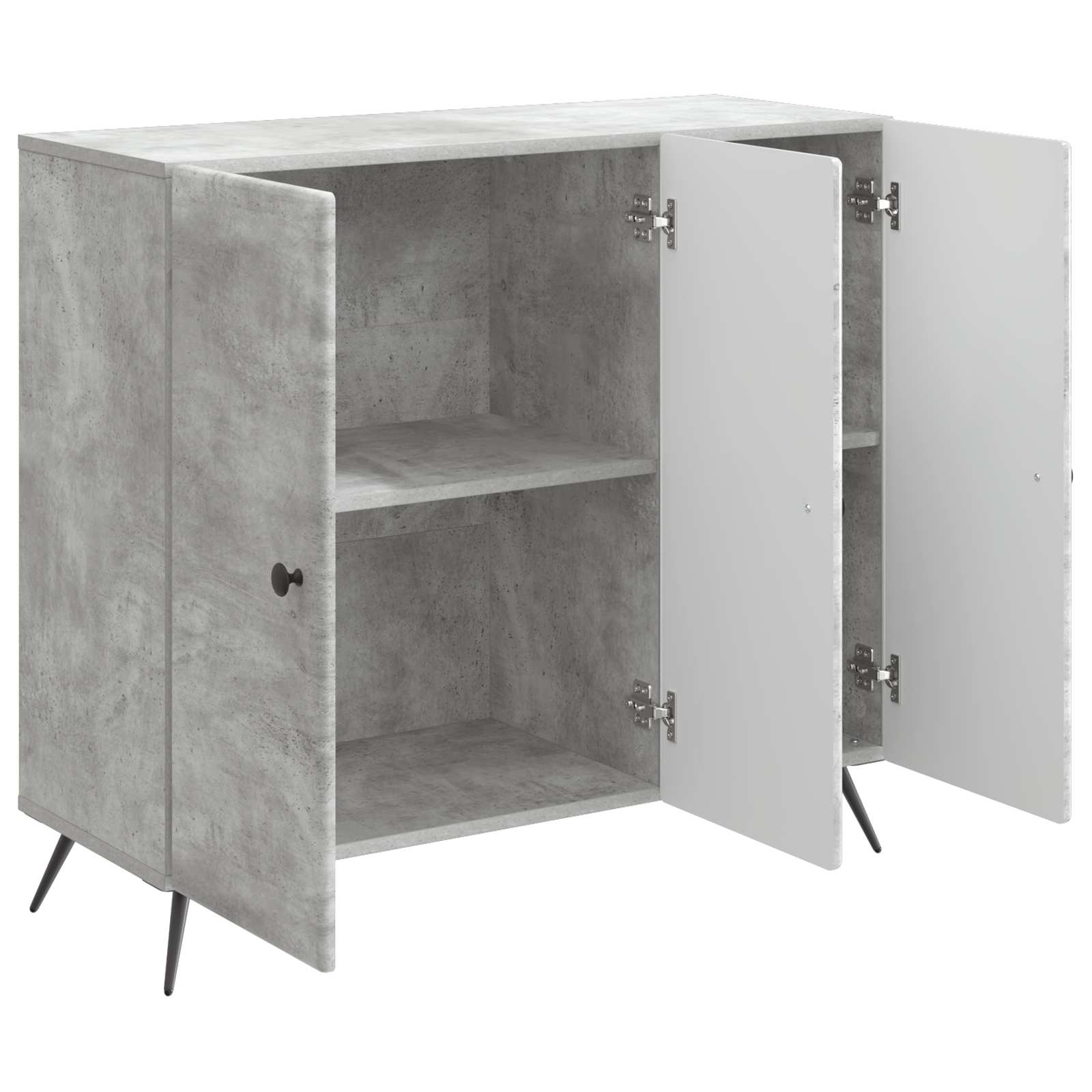 Buffet Gris béton 89 x 34,5 x 80 cm Bois d'ingénierie - XIOS