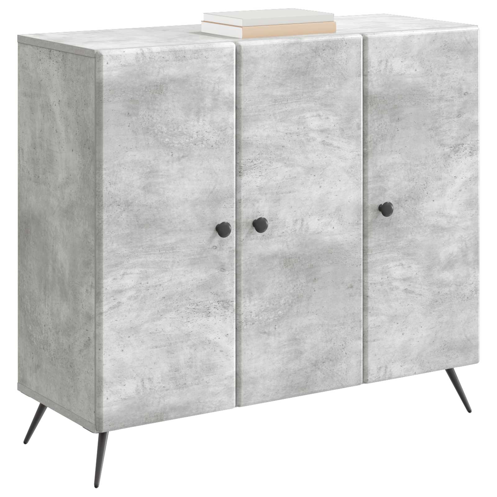 Buffet Gris béton 89 x 34,5 x 80 cm Bois d'ingénierie - XIOS