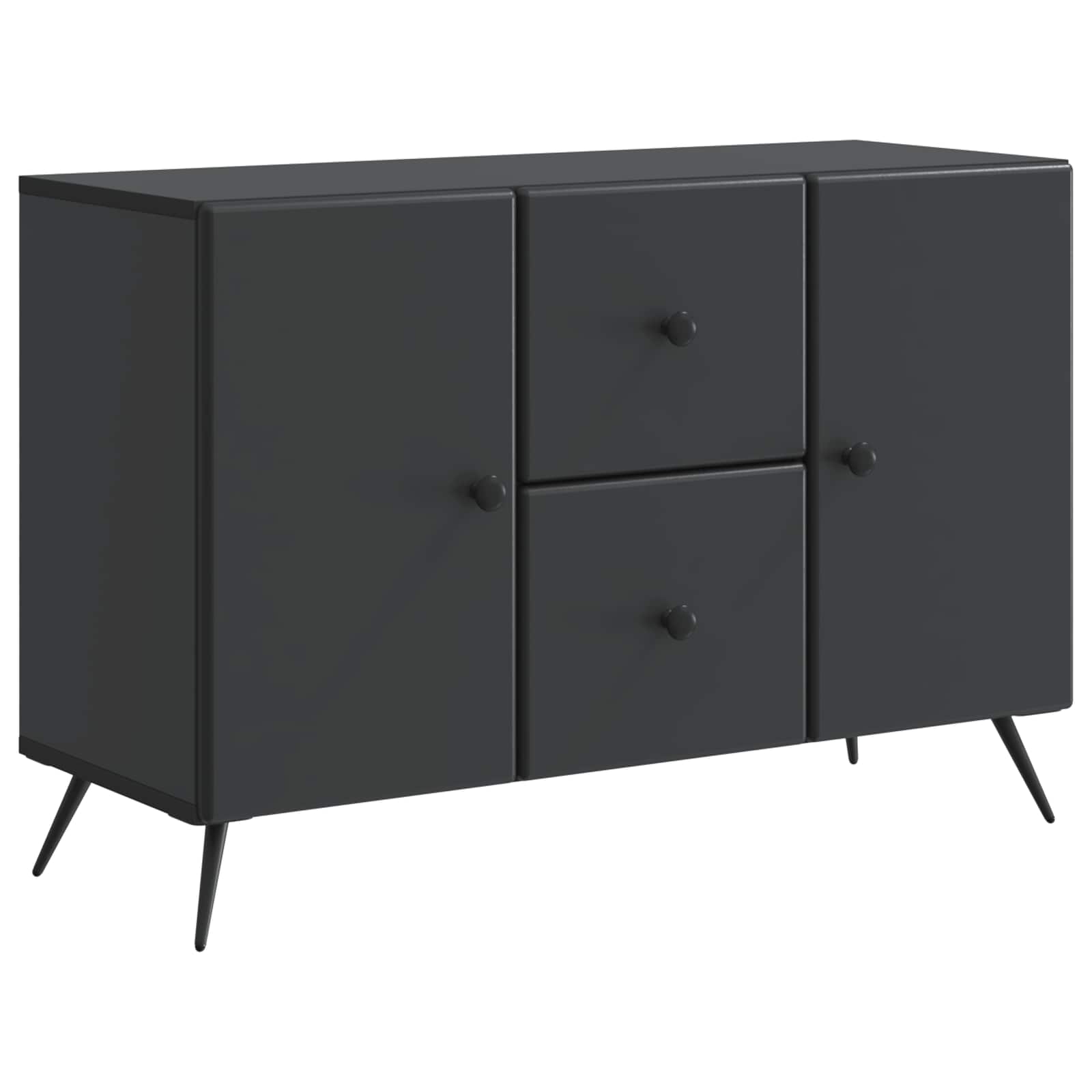Buffet avec tiroir Noir 89 x 34,5 x 60 cm Bois d'ingénierie - XIOS
