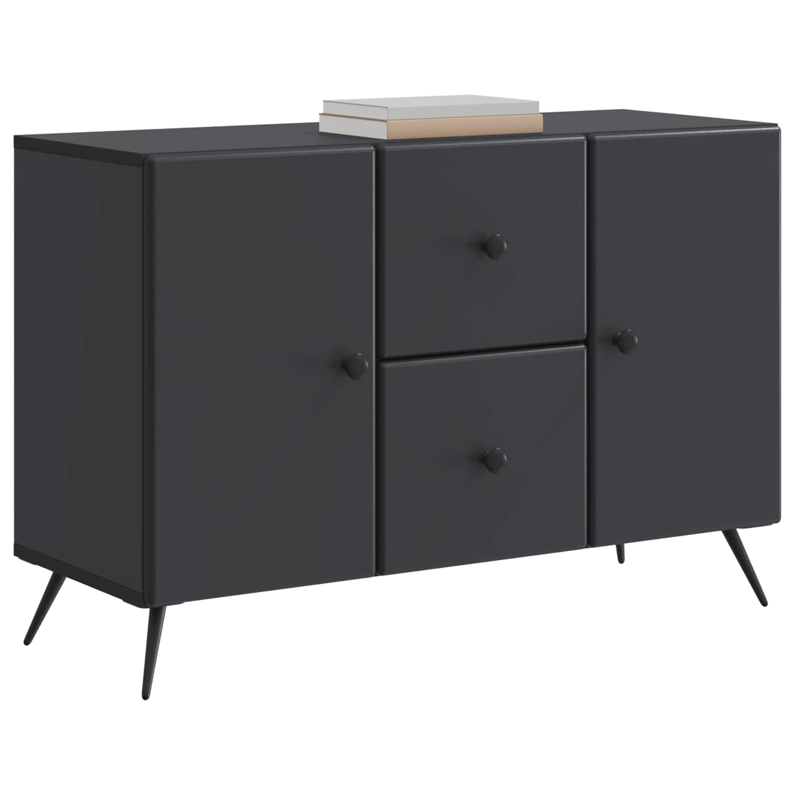 Buffet avec tiroir Noir 89 x 34,5 x 60 cm Bois d'ingénierie - XIOS