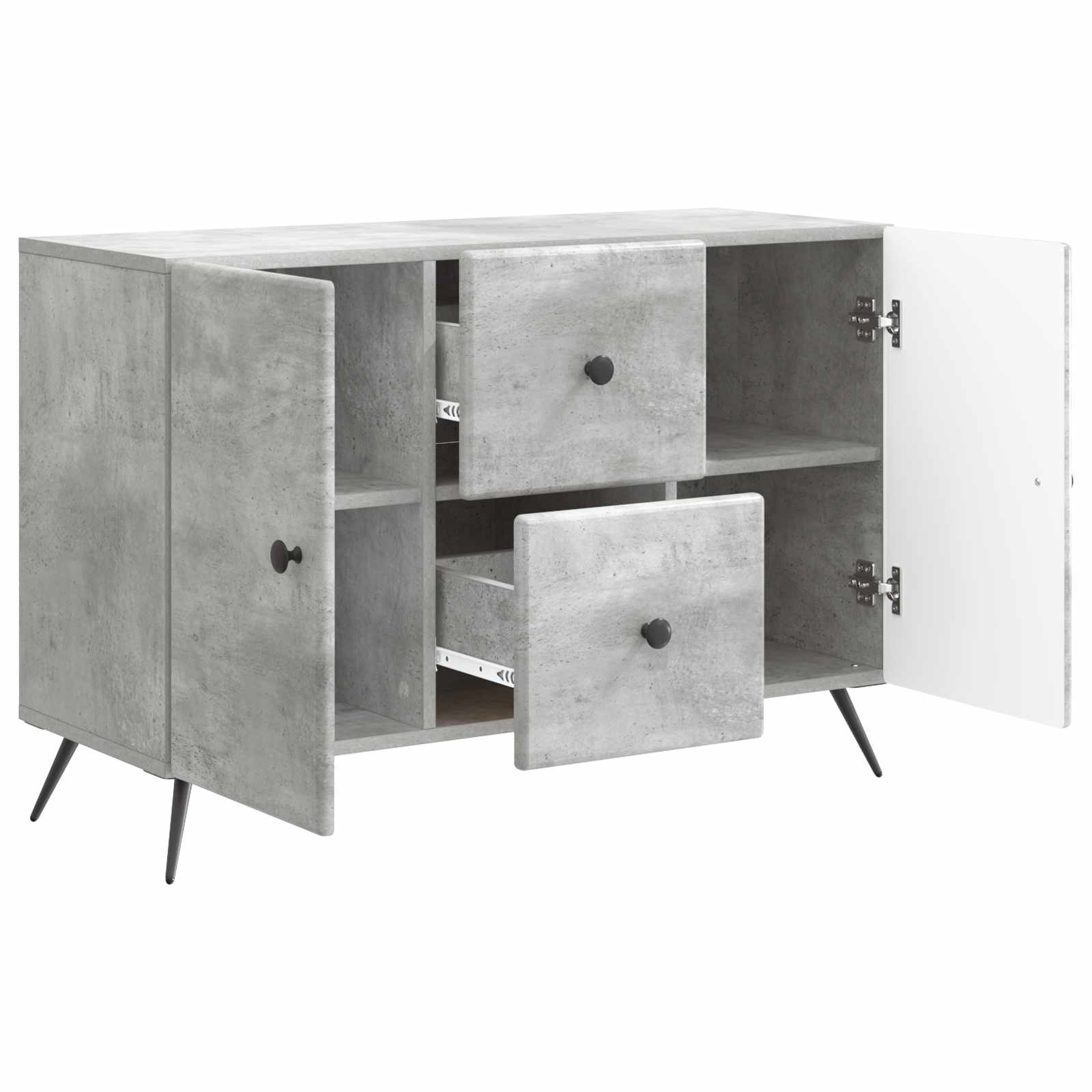 Buffet Gris béton 89 x 34,5 x 60 cm Bois d'ingénierie - XIOS