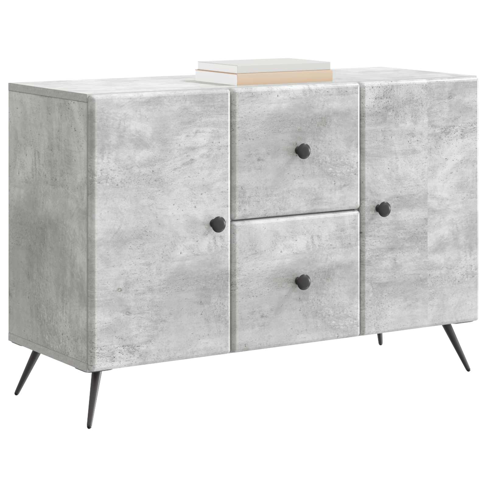 Buffet Gris béton 89 x 34,5 x 60 cm Bois d'ingénierie - XIOS