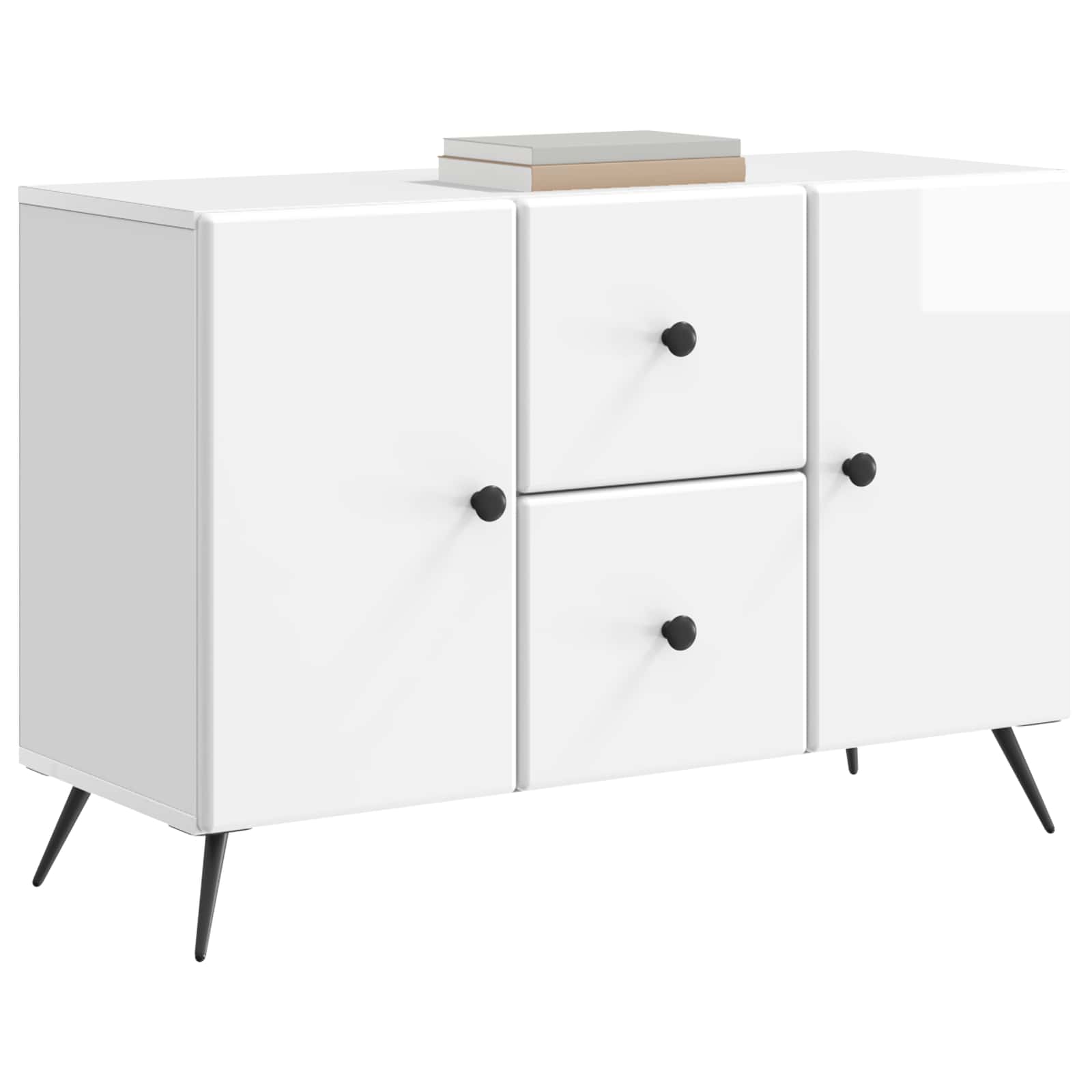Buffet Blanc brillant 89 x 34,5 x 60 cm Bois d'ingénierie - XIOS
