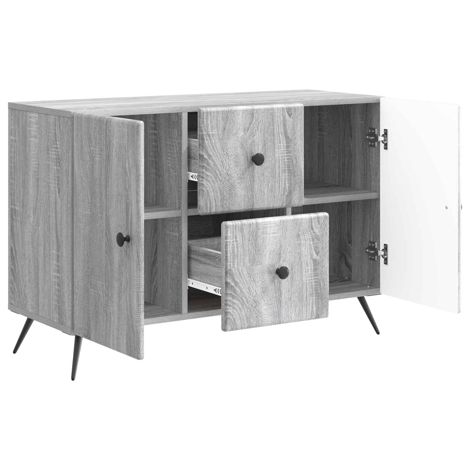 Buffet Sonoma gris 89 x 34,5 x 60 cm Bois d'ingénierie - XIOS