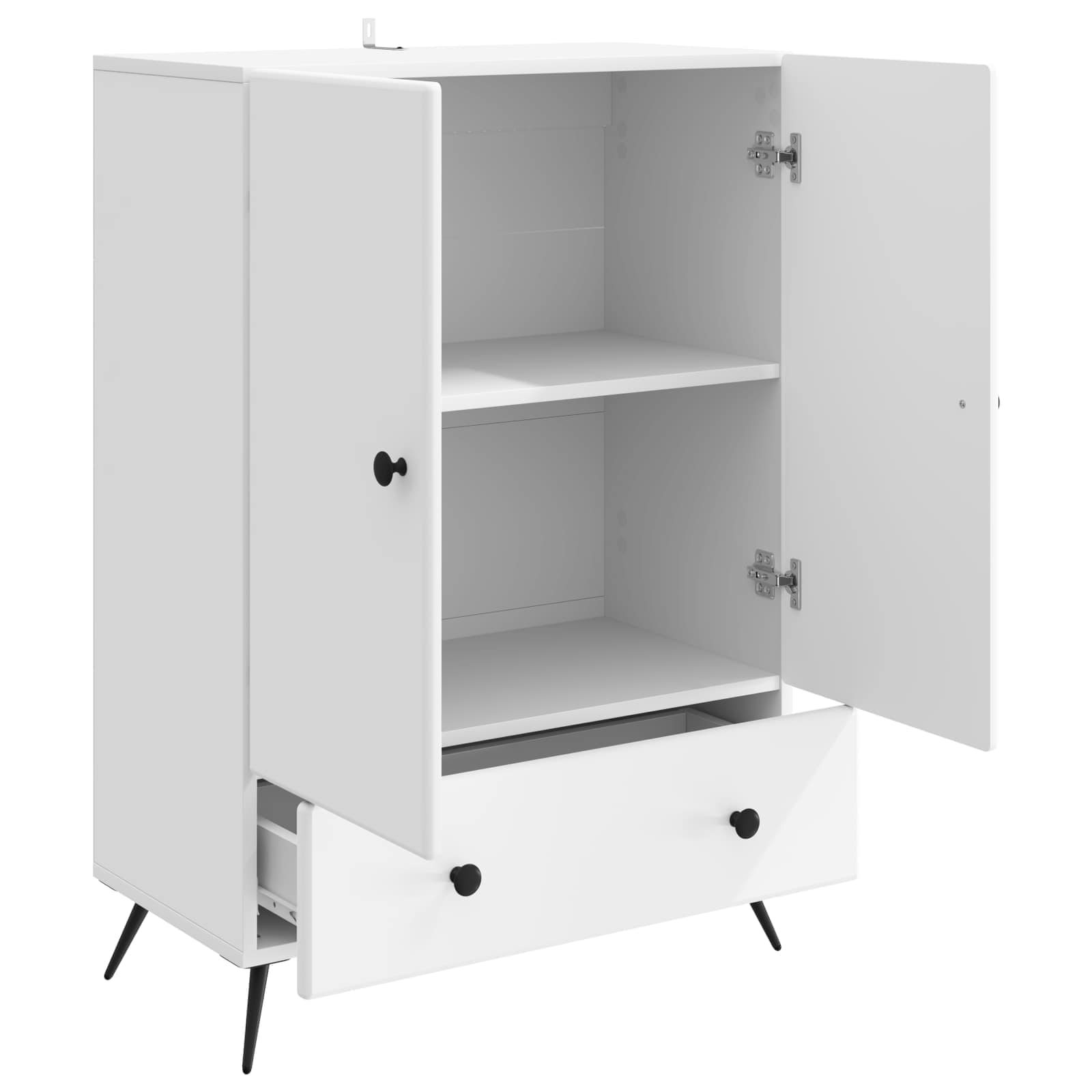 Buffet avec tiroir Blanc 66 x 34,5 x 95 cm Bois d'ingénierie - XIOS