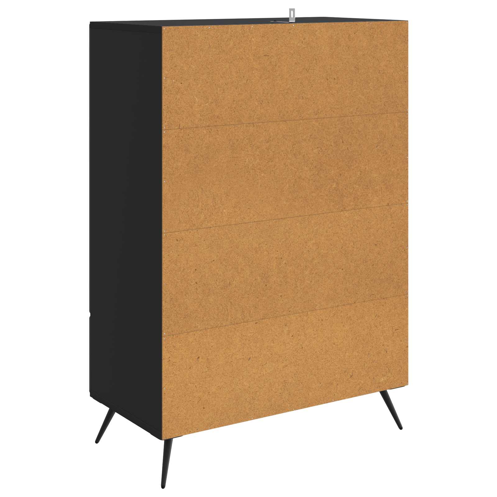 Buffet avec tiroir Noir 66 x 34,5 x 95 cm Bois d'ingénierie - XIOS
