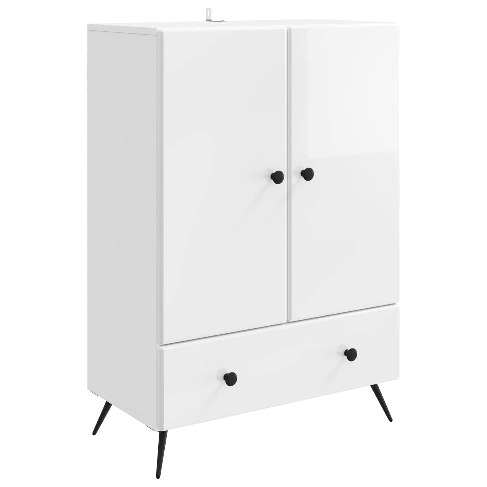 Buffet Blanc brillant 66 x 34,5 x 95 cm Bois d'ingénierie - XIOS