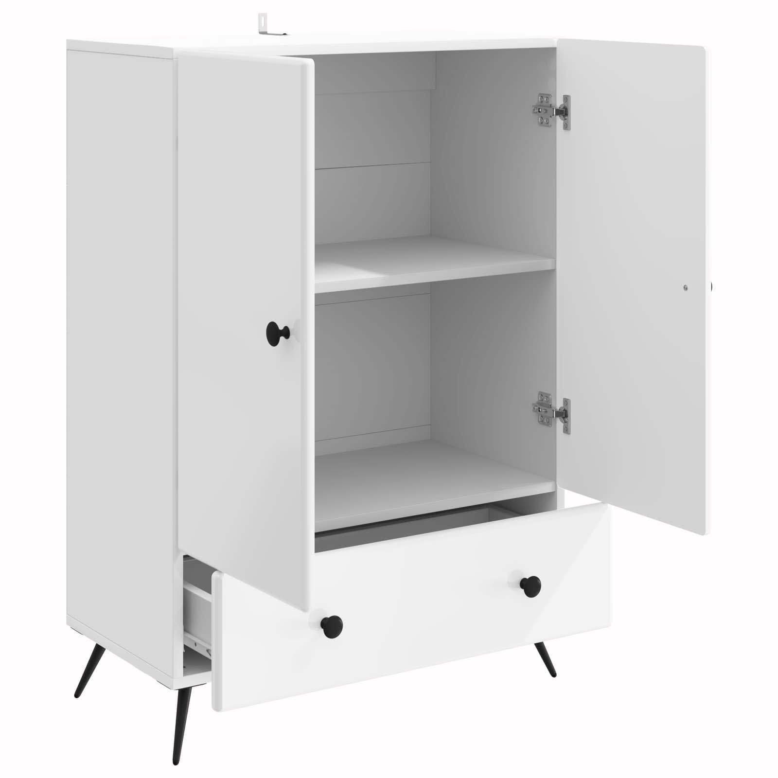 Buffet Blanc brillant 66 x 34,5 x 95 cm Bois d'ingénierie - XIOS