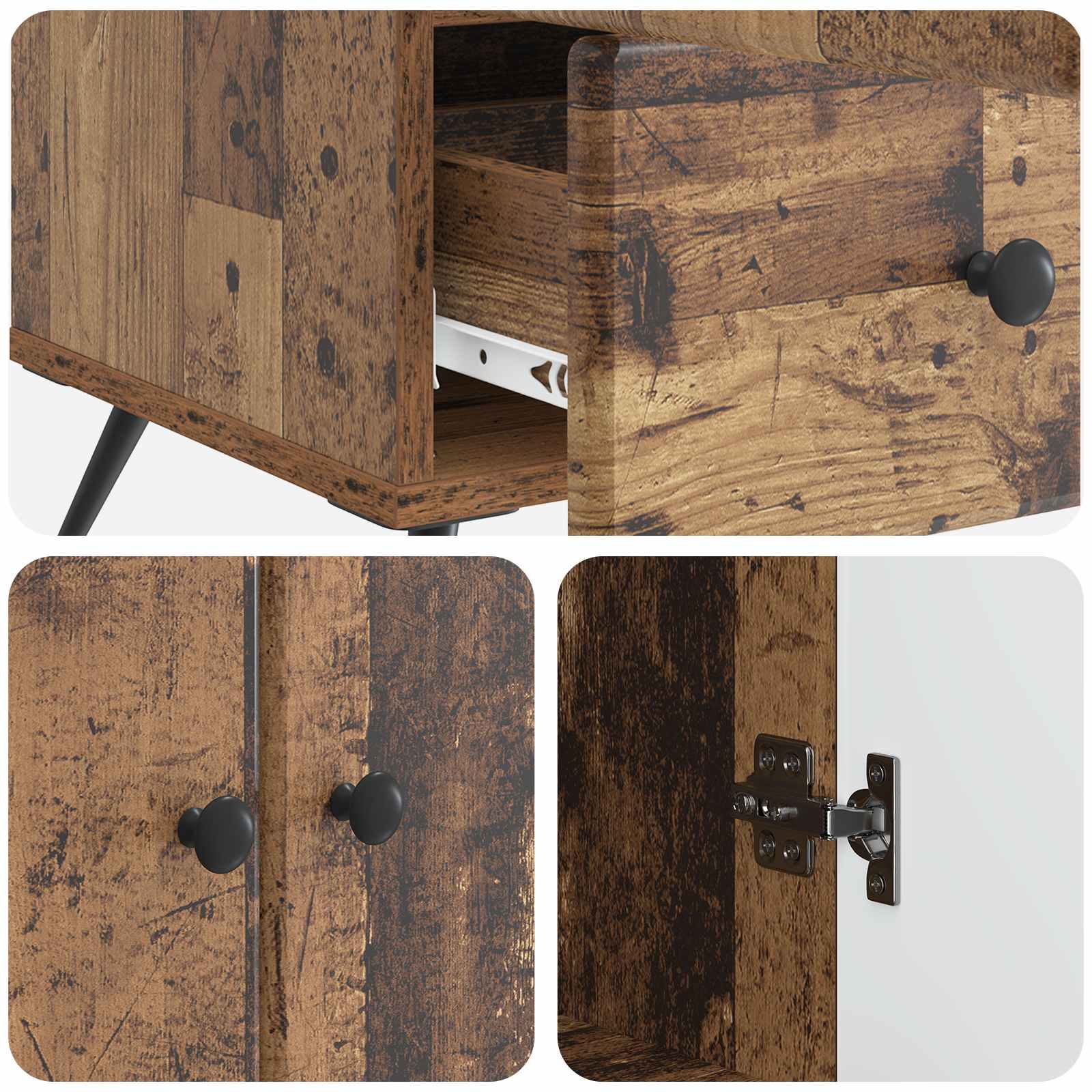Buffet Bois ancien 66 x 34,5 x 95 cm Bois d'ingénierie - XIOS