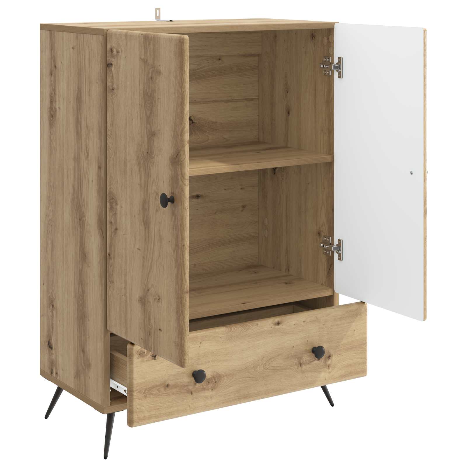 Buffet Chêne artisanal 66 x 34,5 x 95 cm Bois d'ingénierie - XIOS