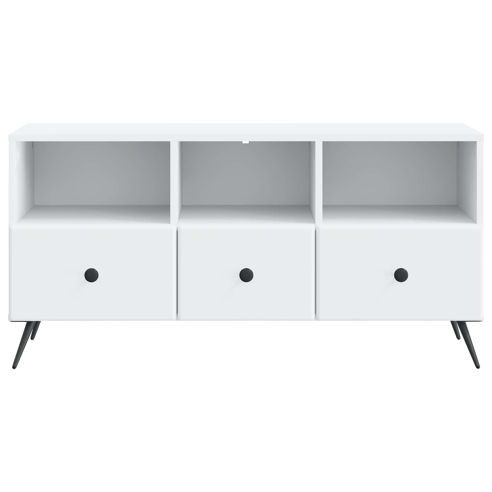 Meuble TV Blanc 102 x 34,5 x 50 cm Bois d'ingénierie - XIOS
