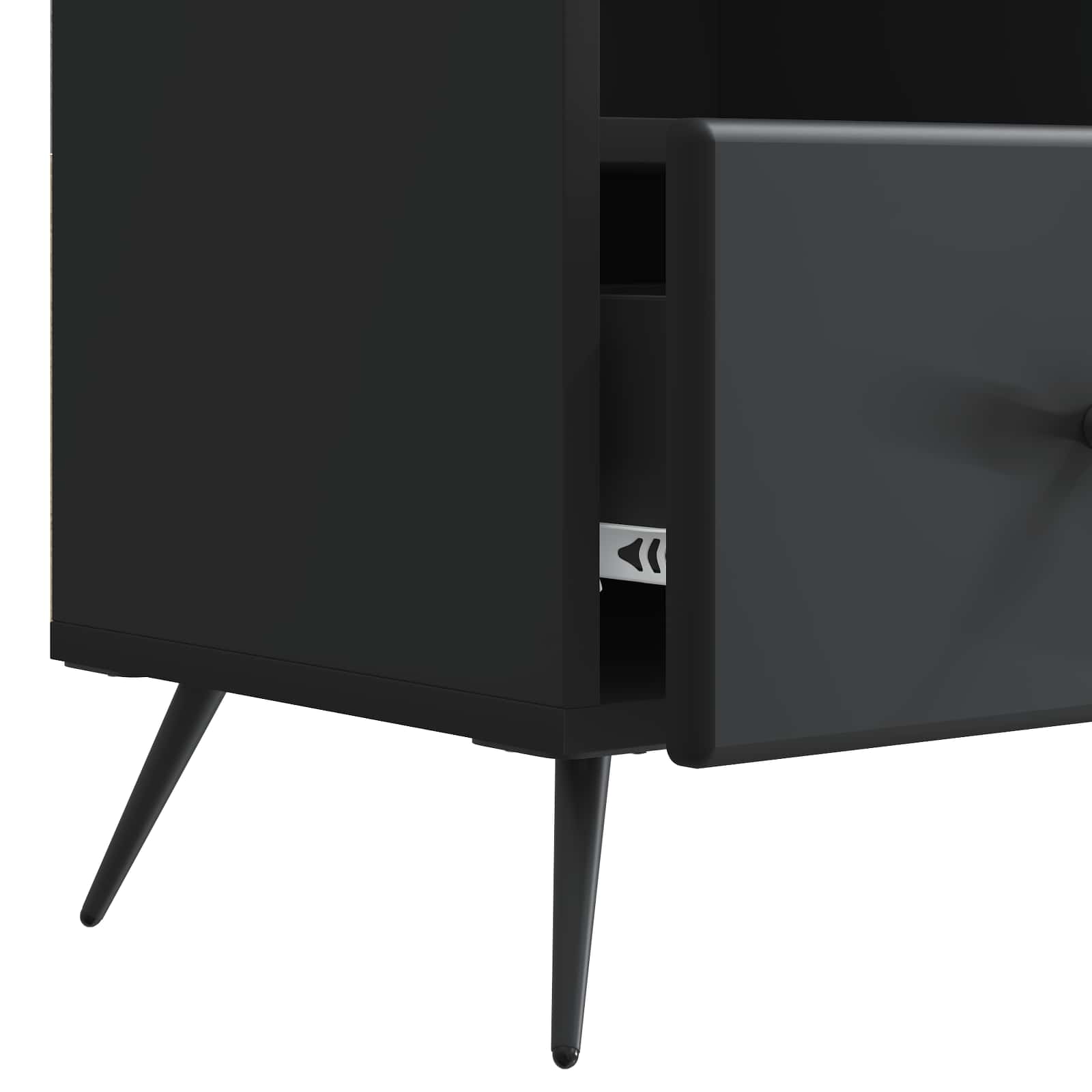 Meuble TV avec tiroir Noir 102 x 34,5 x 50 cm Bois d'ingénierie - XIOS