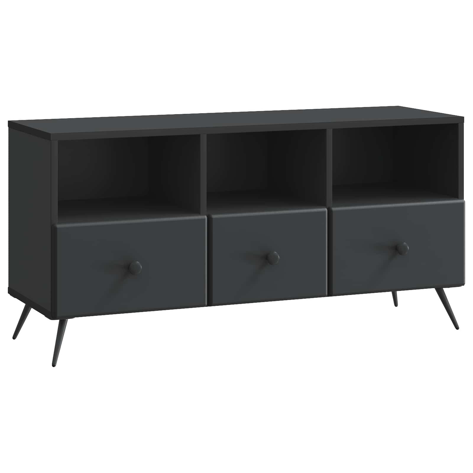 Meuble TV avec tiroir Noir 102 x 34,5 x 50 cm Bois d'ingénierie - XIOS