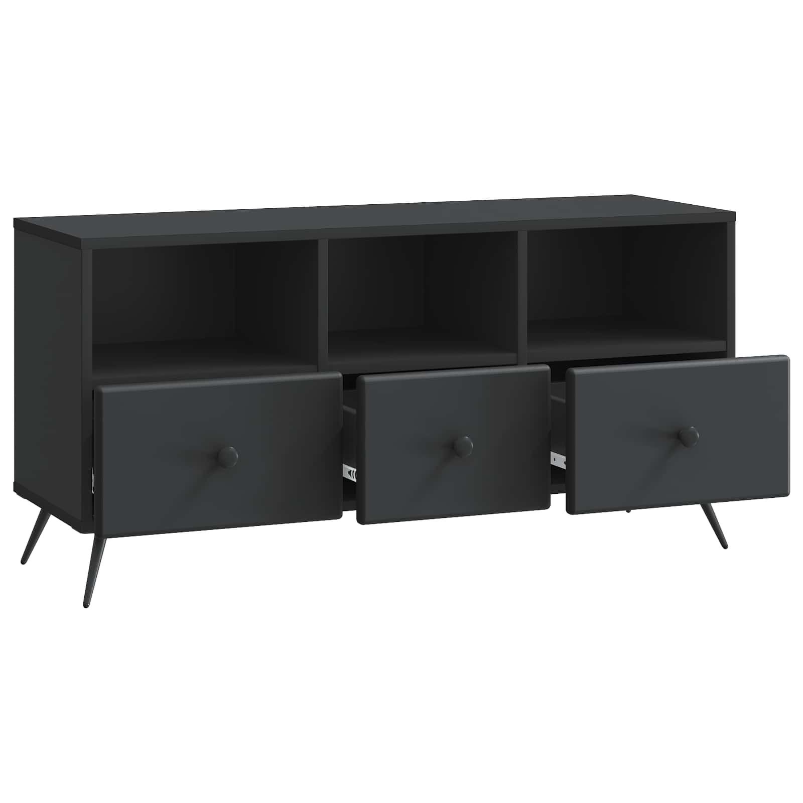 Meuble TV avec tiroir Noir 102 x 34,5 x 50 cm Bois d'ingénierie - XIOS