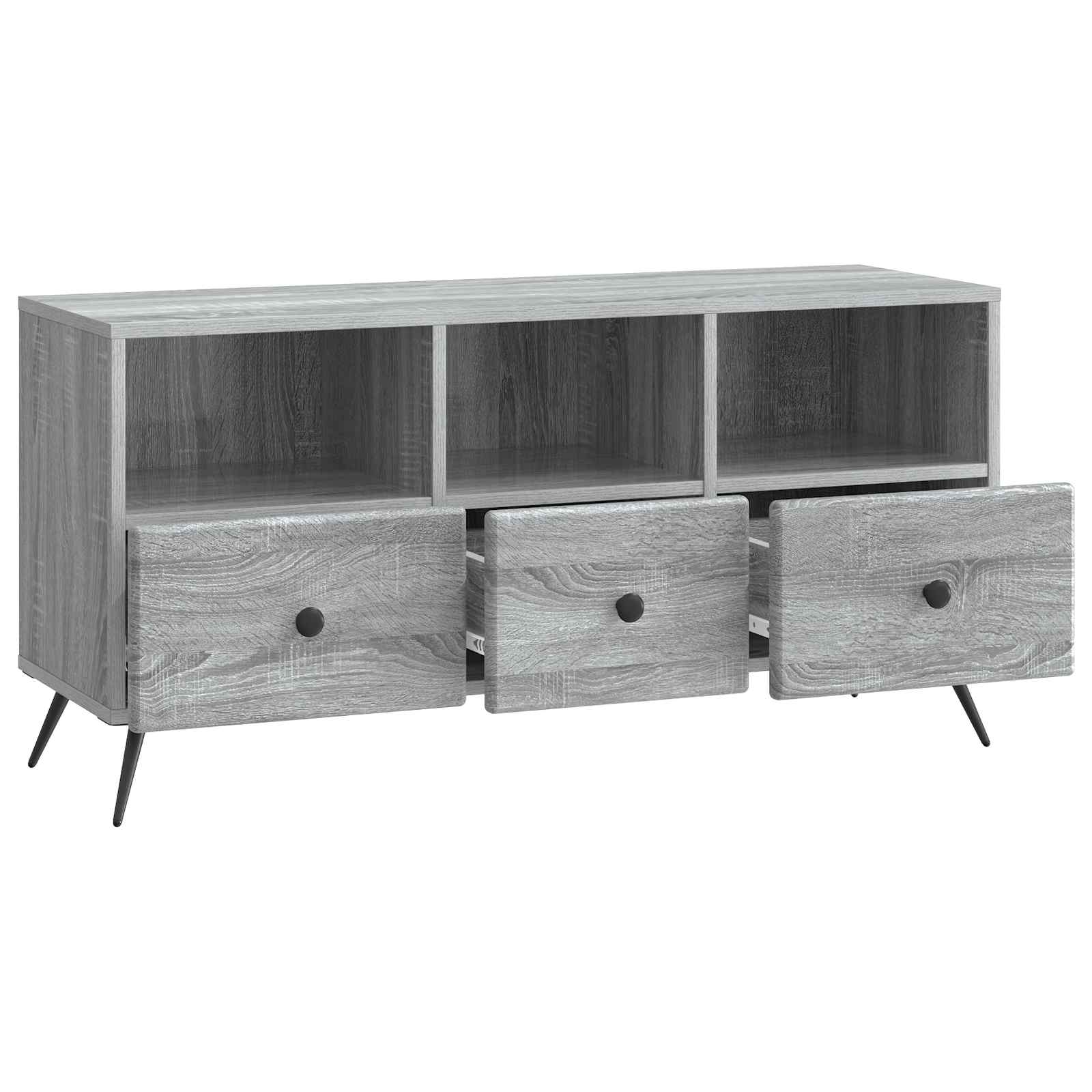 Meuble TV Sonoma gris 102 x 34,5 x 50 cm Bois d'ingénierie - XIOS