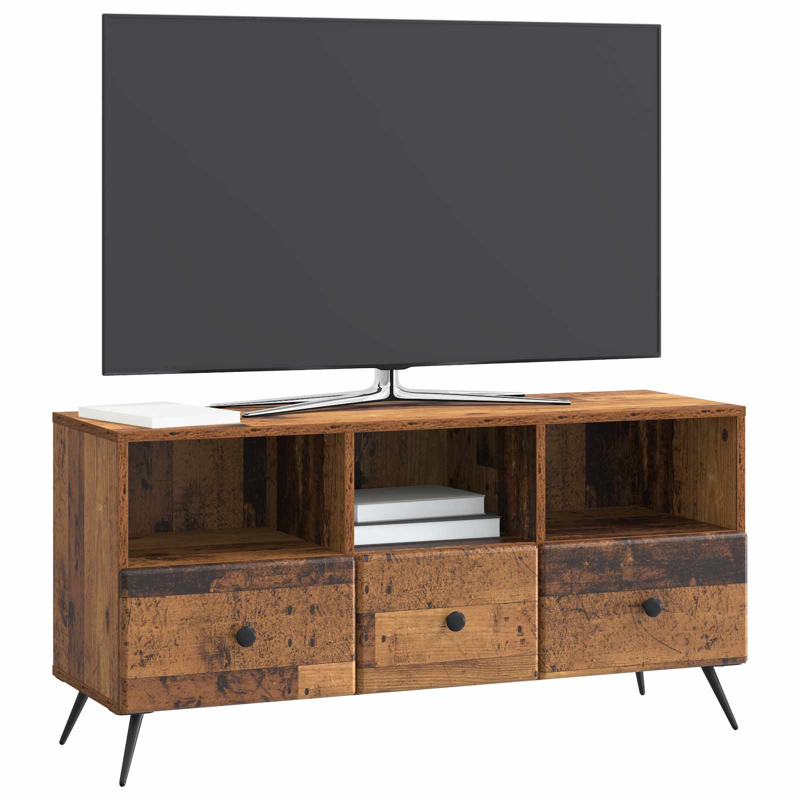 Meuble TV Bois ancien 102 x 34,5 x 50 cm Bois d'ingénierie - XIOS