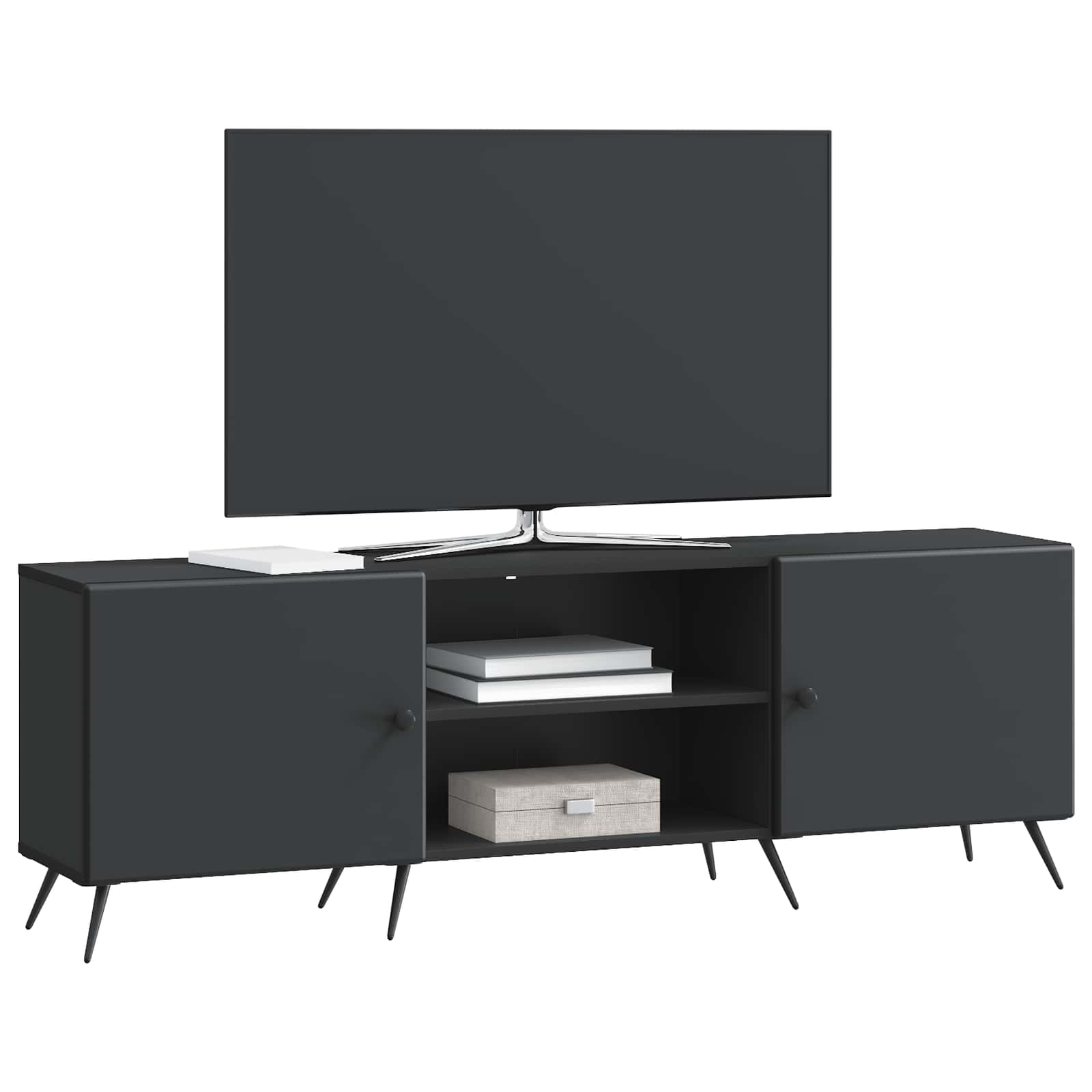 Meuble TV Noir 150 x 31 x 50 cm Bois d'ingénierie - XIOS