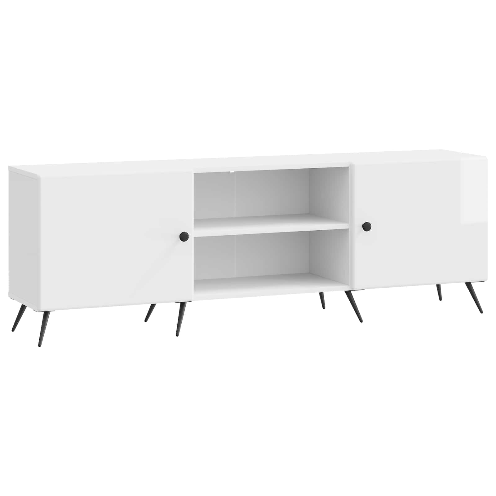 Meuble TV Blanc brillant 150 x 31 x 50 cm Bois d'ingénierie - XIOS