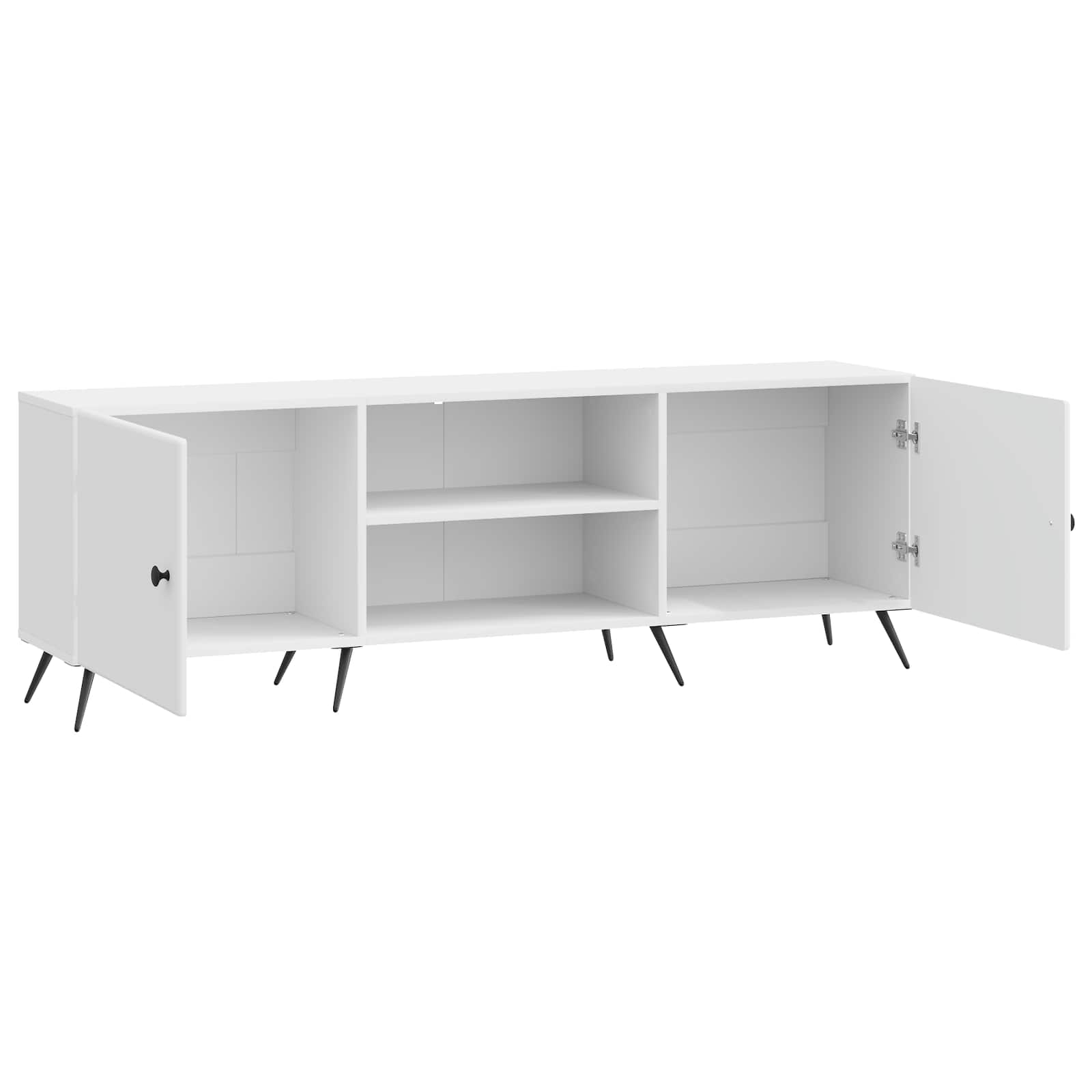 Meuble TV Blanc brillant 150 x 31 x 50 cm Bois d'ingénierie - XIOS