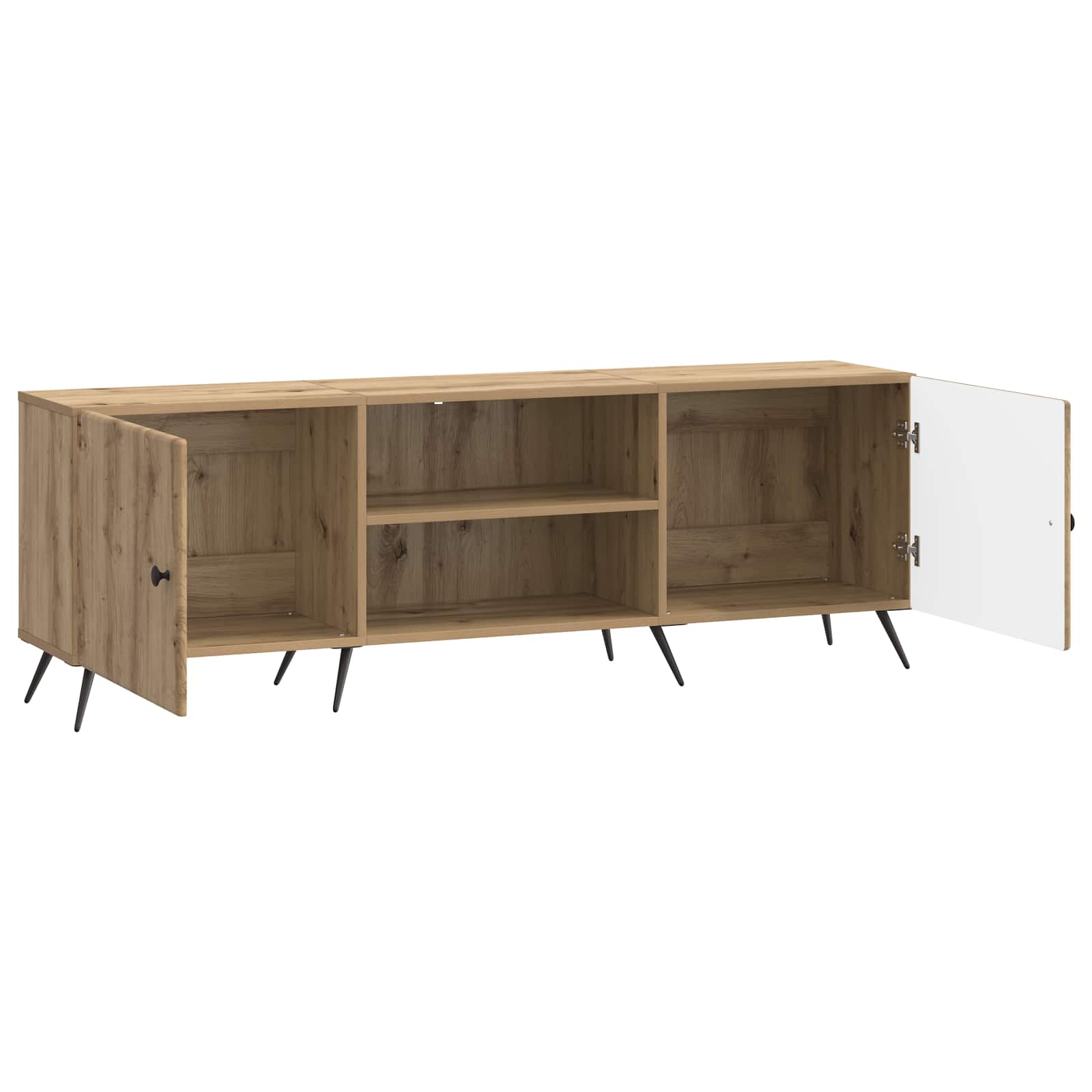 Meuble TV Chêne artisanal 150 x 31 x 50 cm Bois d'ingénierie - XIOS