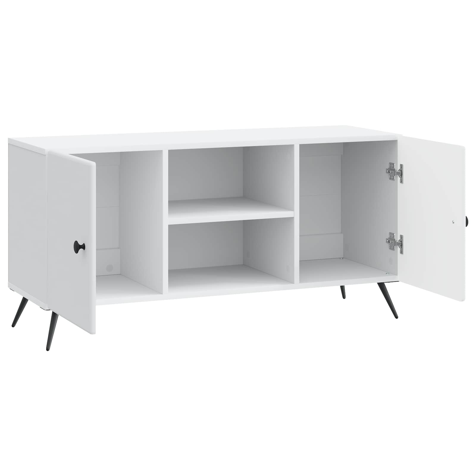 Meuble TV Blanc 102 x 34,5 x 50 cm Bois d'ingénierie - XIOS