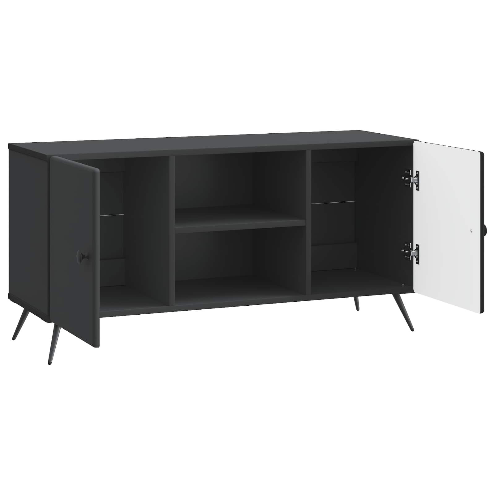 Meuble TV Noir 102 x 34,5 x 50 cm Bois d'ingénierie - XIOS