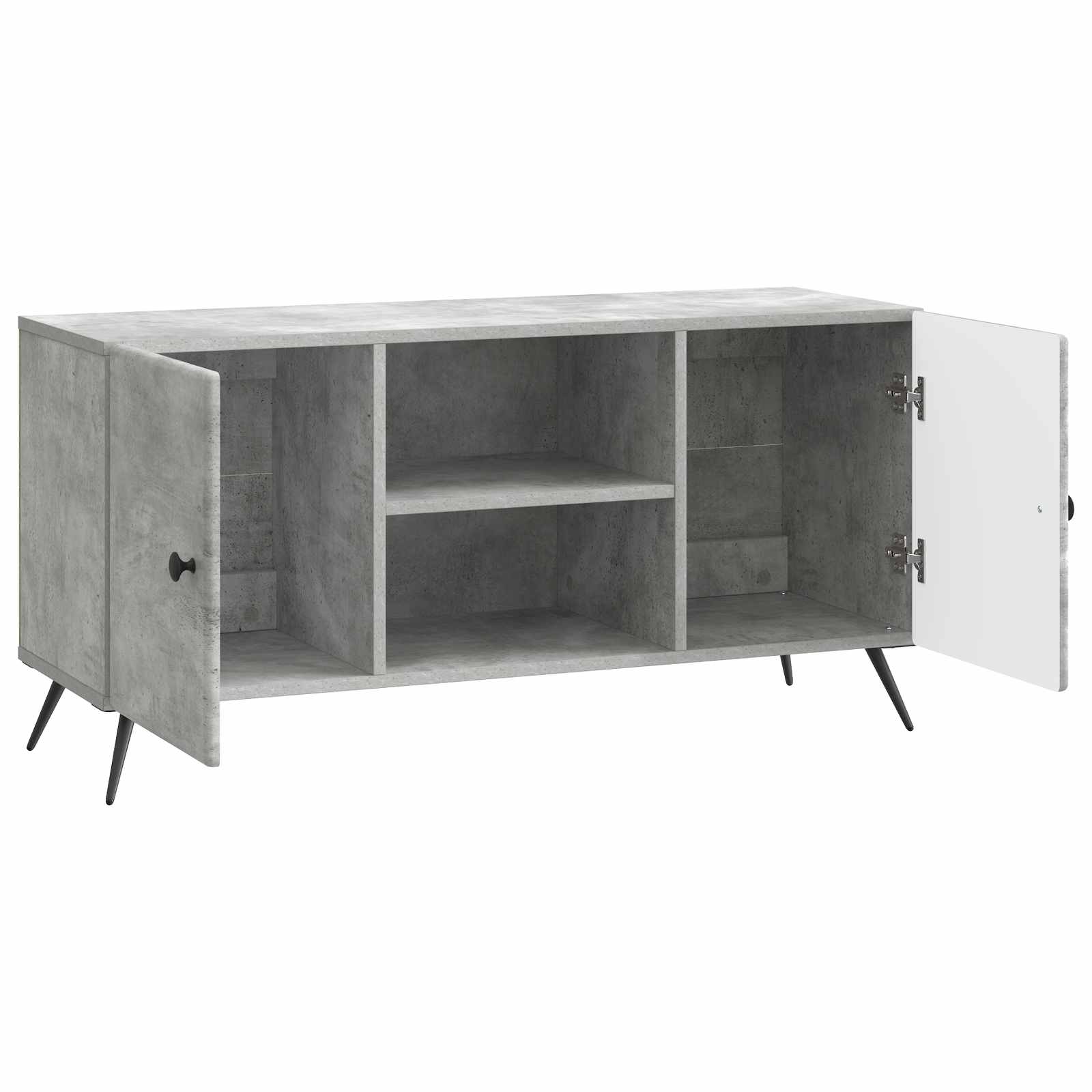 Meuble TV Gris béton 102 x 34,5 x 50 cm Bois d'ingénierie - XIOS