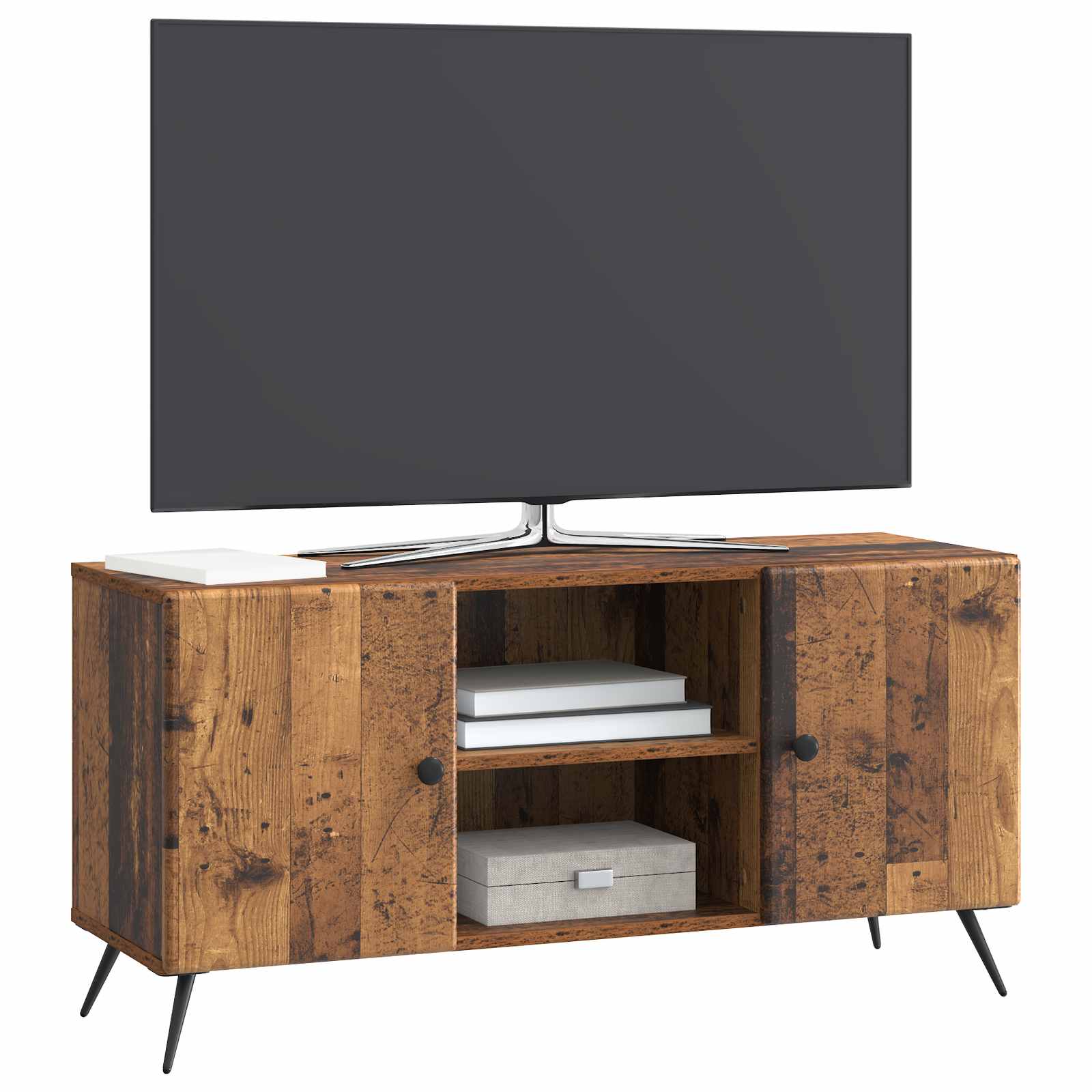 Meuble TV Bois ancien 102 x 34,5 x 50 cm Bois d'ingénierie - XIOS