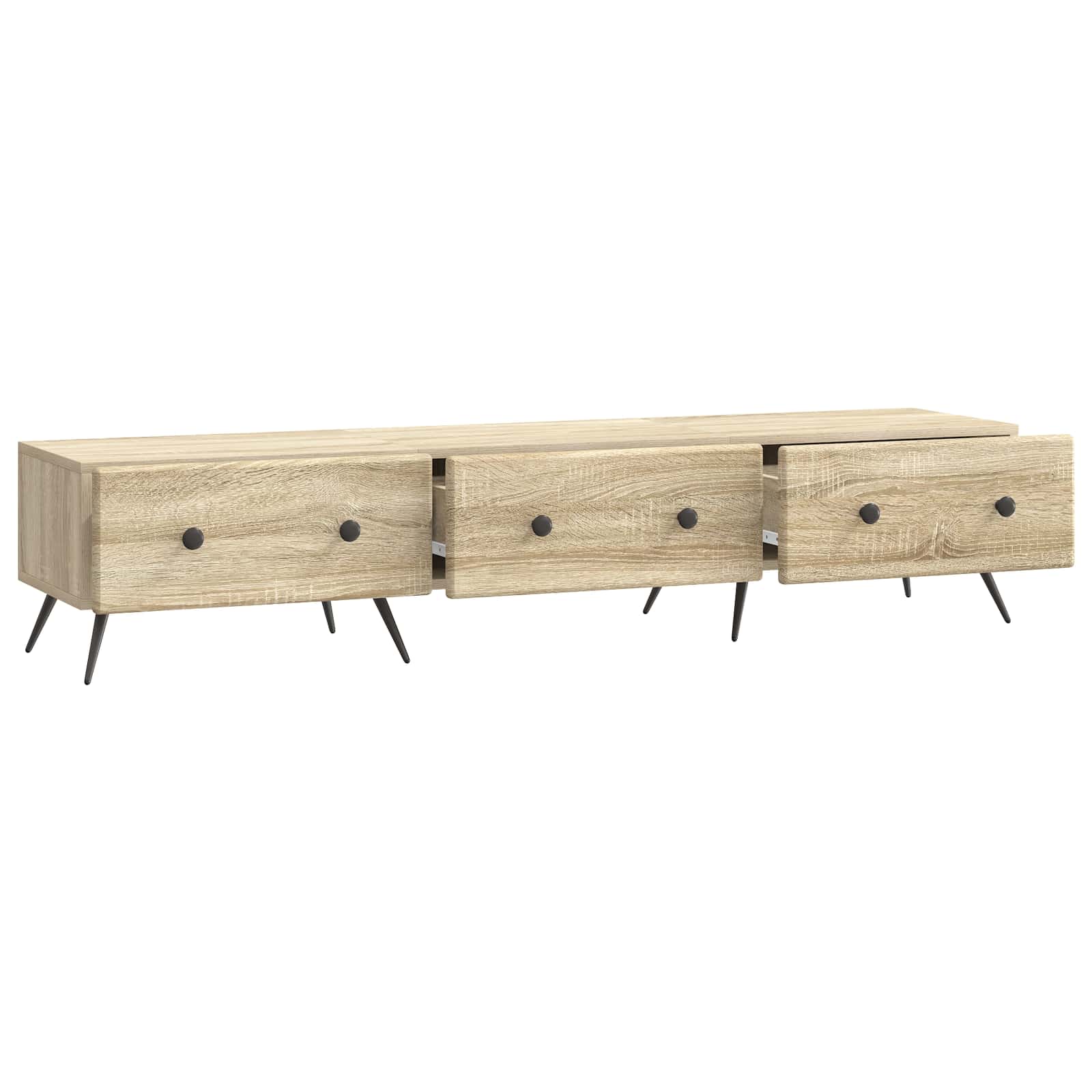 Meuble TV Chêne Sonoma 147 x 34,5 x 30 cm Bois d'ingénierie - XIOS