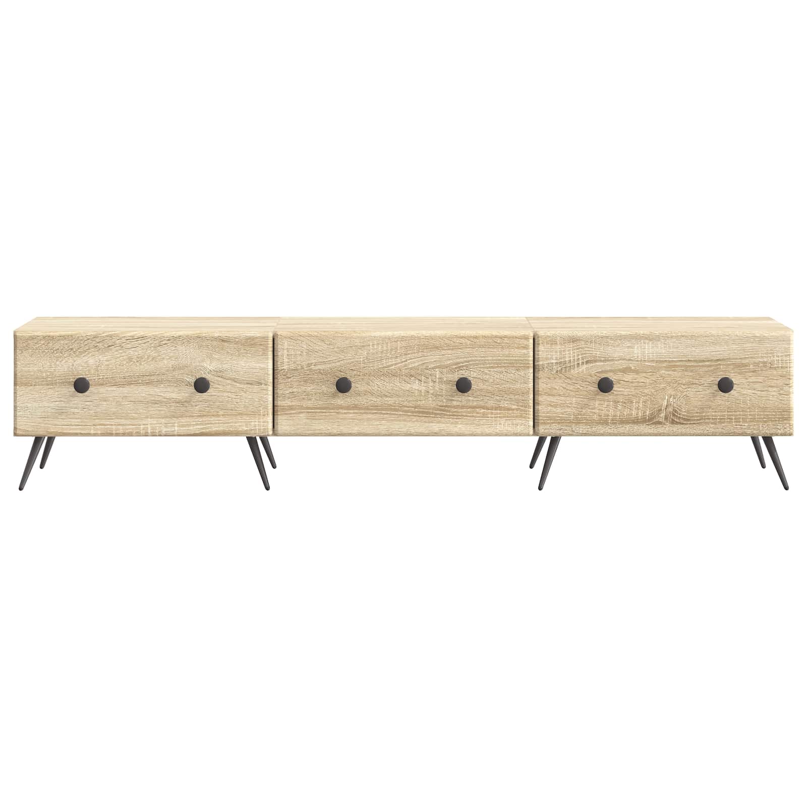 Meuble TV Chêne Sonoma 147 x 34,5 x 30 cm Bois d'ingénierie - XIOS