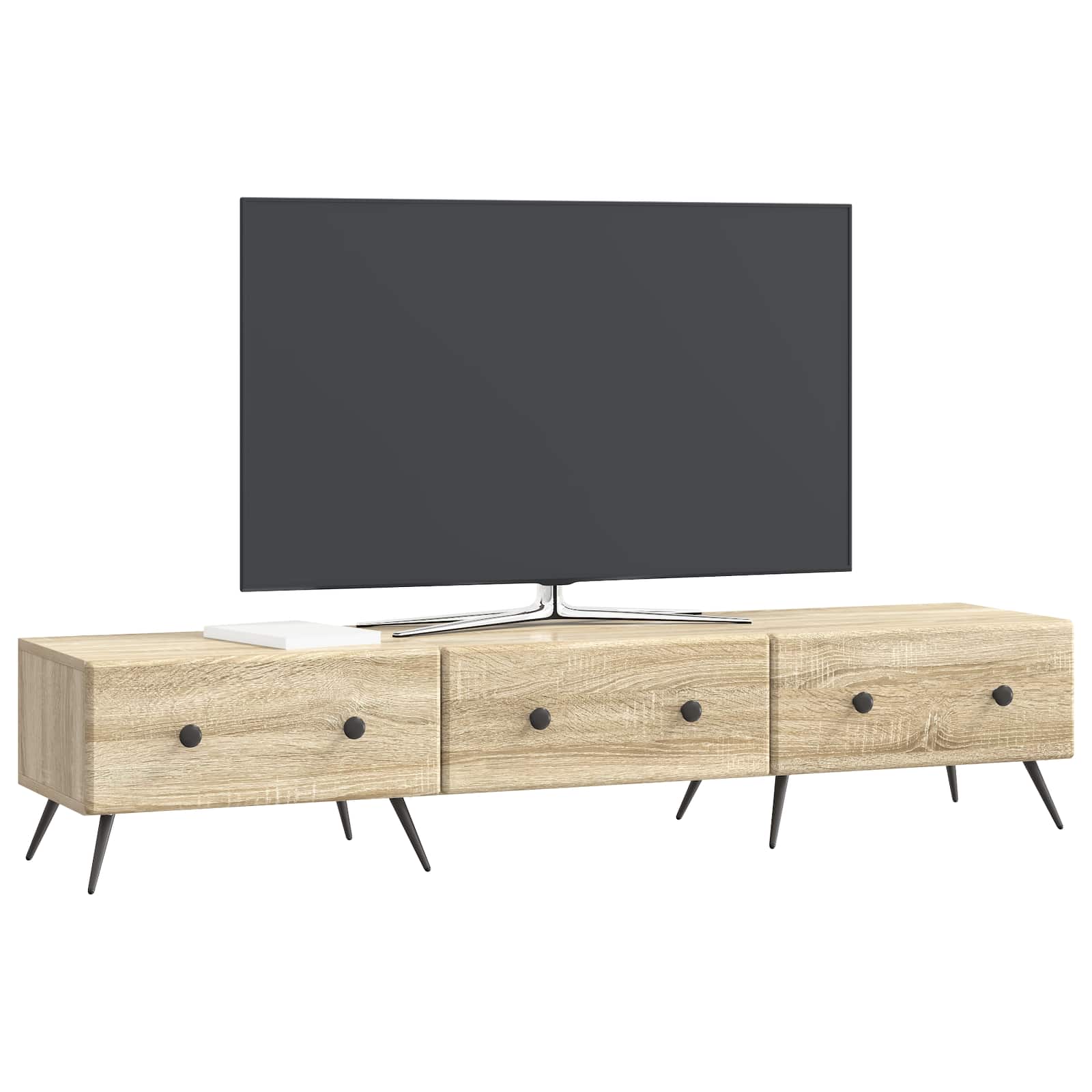 Meuble TV Chêne Sonoma 147 x 34,5 x 30 cm Bois d'ingénierie - XIOS