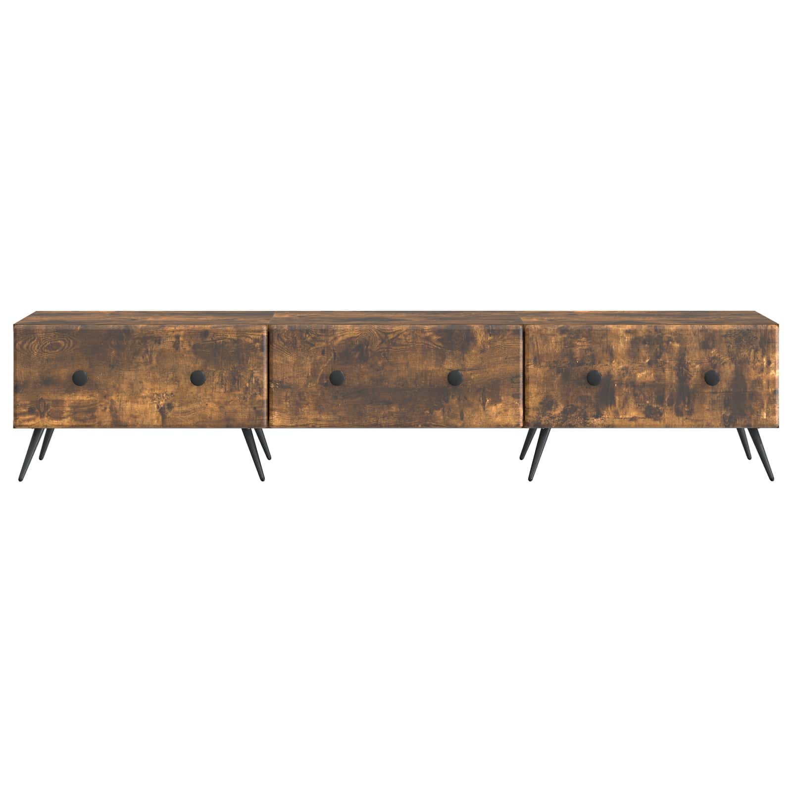 Meuble TV Chêne fumé 147 x 34,5 x 30 cm Bois d'ingénierie - XIOS