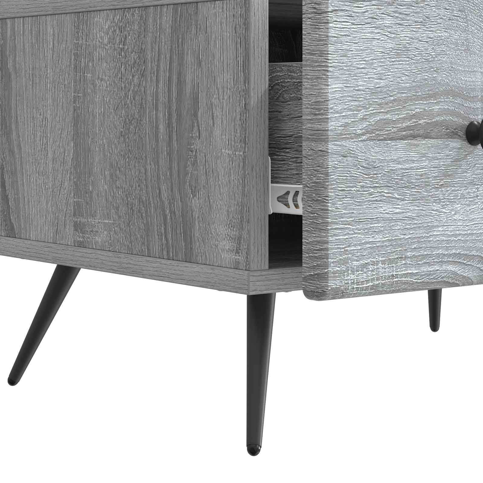 Meuble TV Sonoma gris 147 x 34,5 x 30 cm Bois d'ingénierie - XIOS