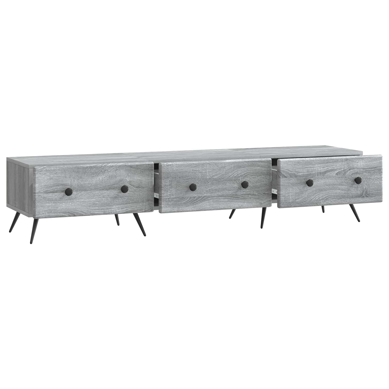 Meuble TV Sonoma gris 147 x 34,5 x 30 cm Bois d'ingénierie - XIOS