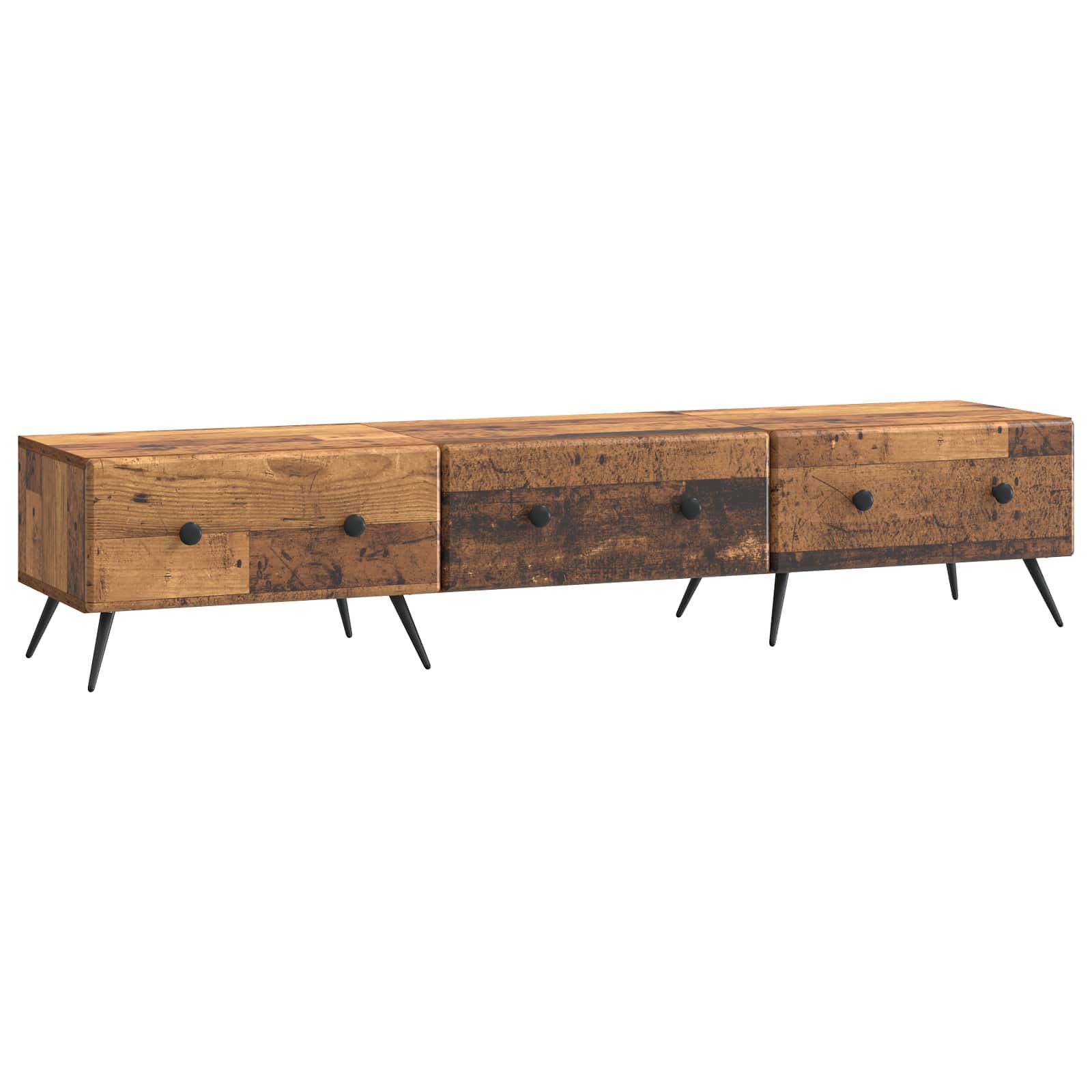 Meuble TV Bois ancien 147 x 34,5 x 30 cm Bois d'ingénierie - XIOS