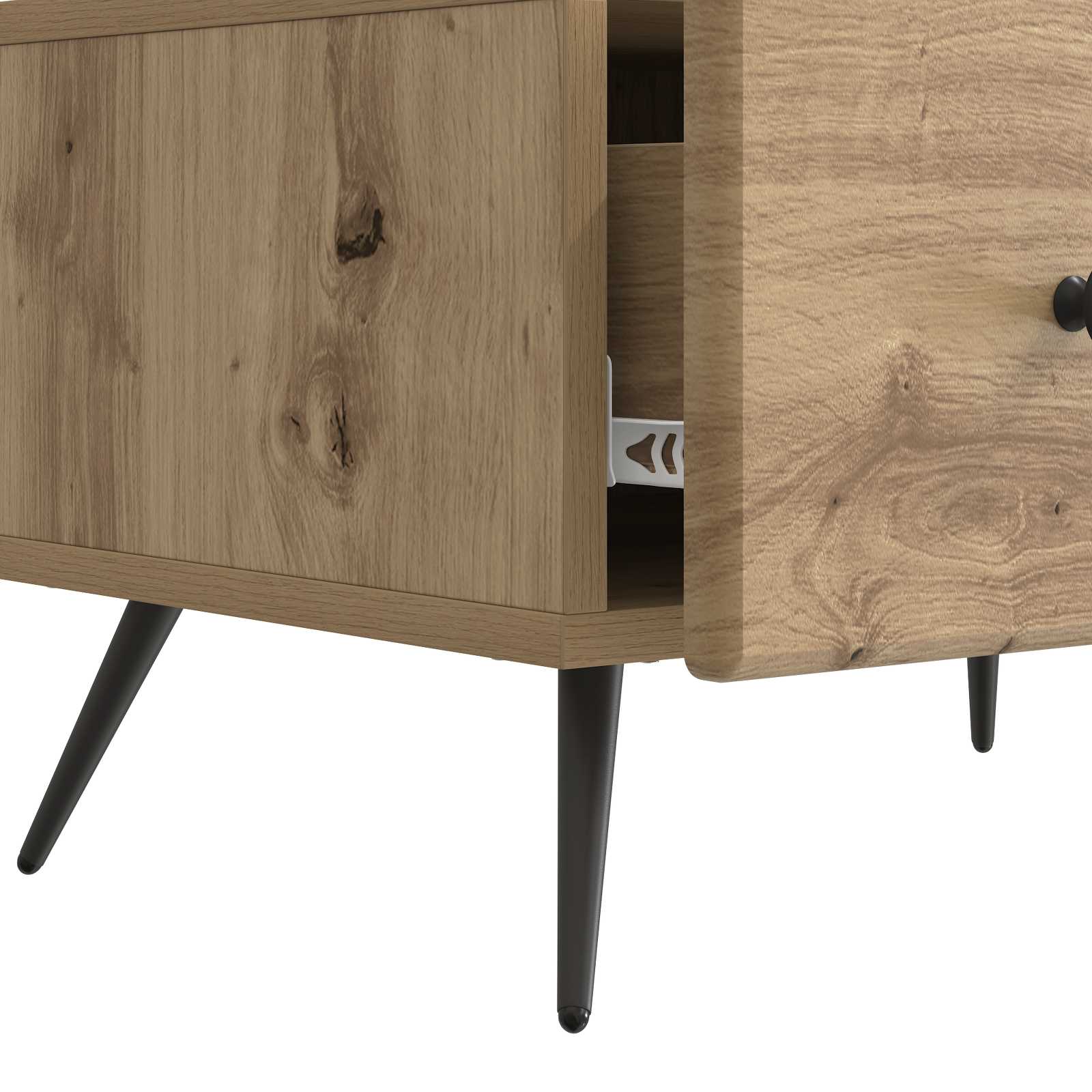 Meuble TV Chêne artisanal 147 x 34,5 x 30 cm Bois d'ingénierie - XIOS