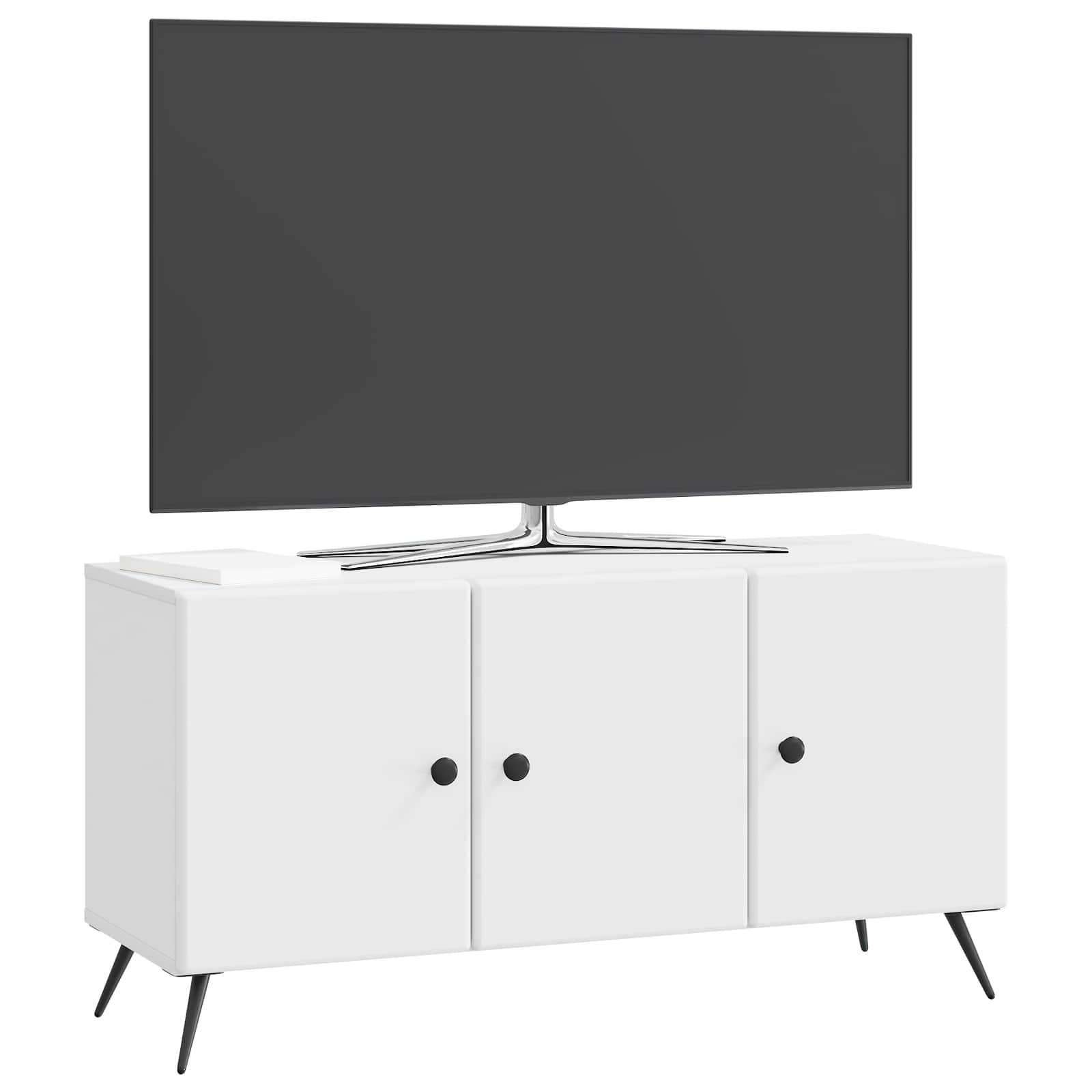 Meuble TV Blanc 99 x 34,5 x 50 cm Bois d'ingénierie - XIOS